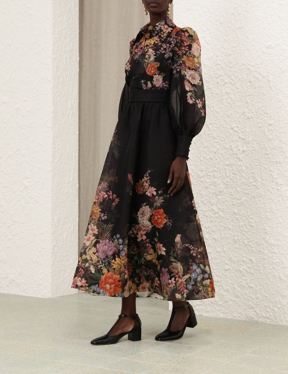 Zimmermann oc11z0825 Pavilion Tie Neck Blouse in Multicolor Size M / US 6-8 / IT 42-44 - 3 Thumbnail