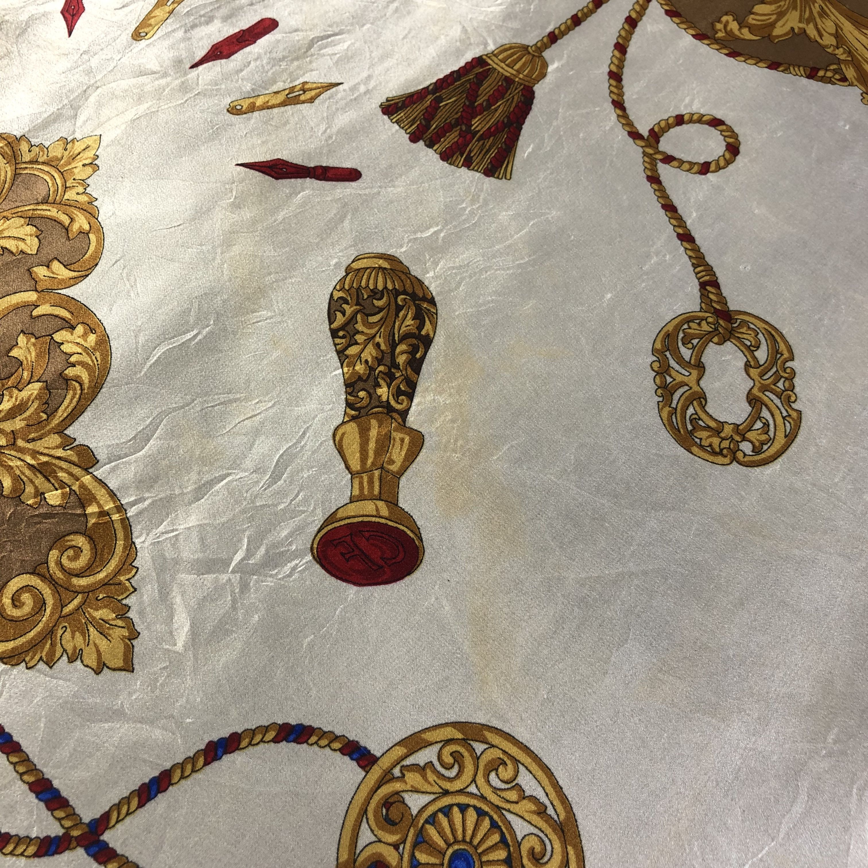 Vintage Luxury Design Silk Scarf M781 Size ONE SIZE - 5 Thumbnail