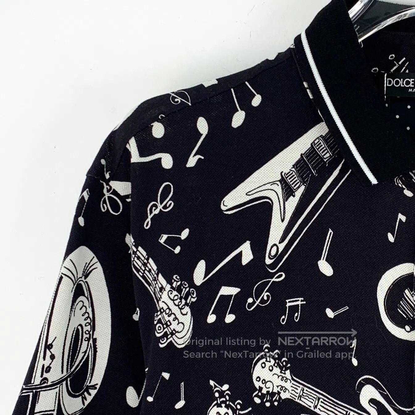Dolce & Gabbana Dolce Gabbana Black cotton short-sleeved polo shirt with m Size US M / EU 48-50 / 2 - 3 Thumbnail