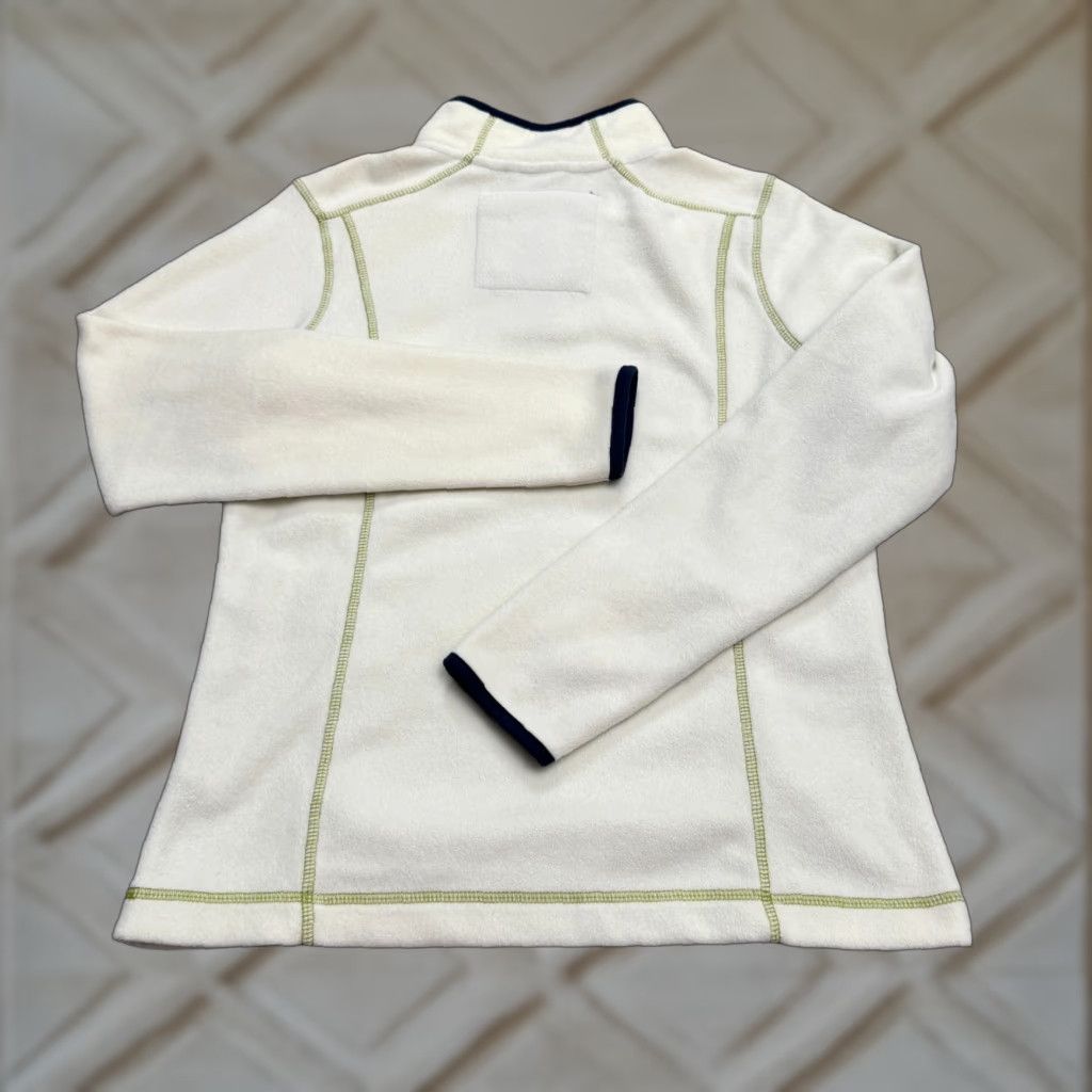 Vintage Weird Fish 1/4 Zip pullover Fleece Jacket Women 10 Cream Contrast Stitch Outdoor Size L / US 10 / IT 46 - 1 Thumbnail