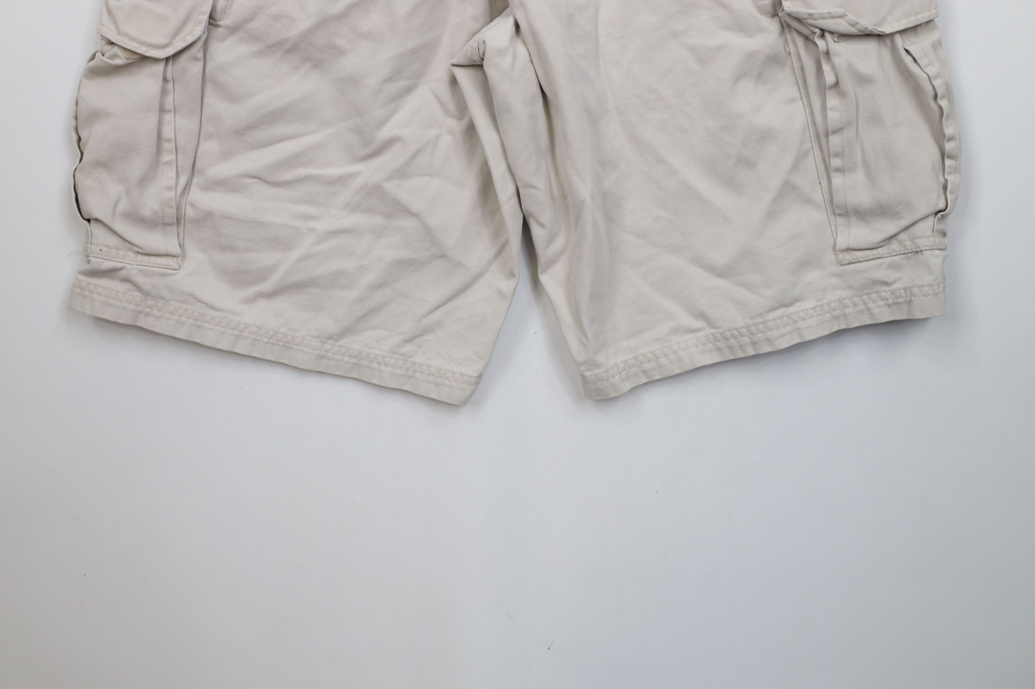 Aeropostale × Vintage Vintage 90s Y2K Aeropostale Heavyweight Cargo Shorts Beige Size US 32 / EU 48 - 11 Thumbnail