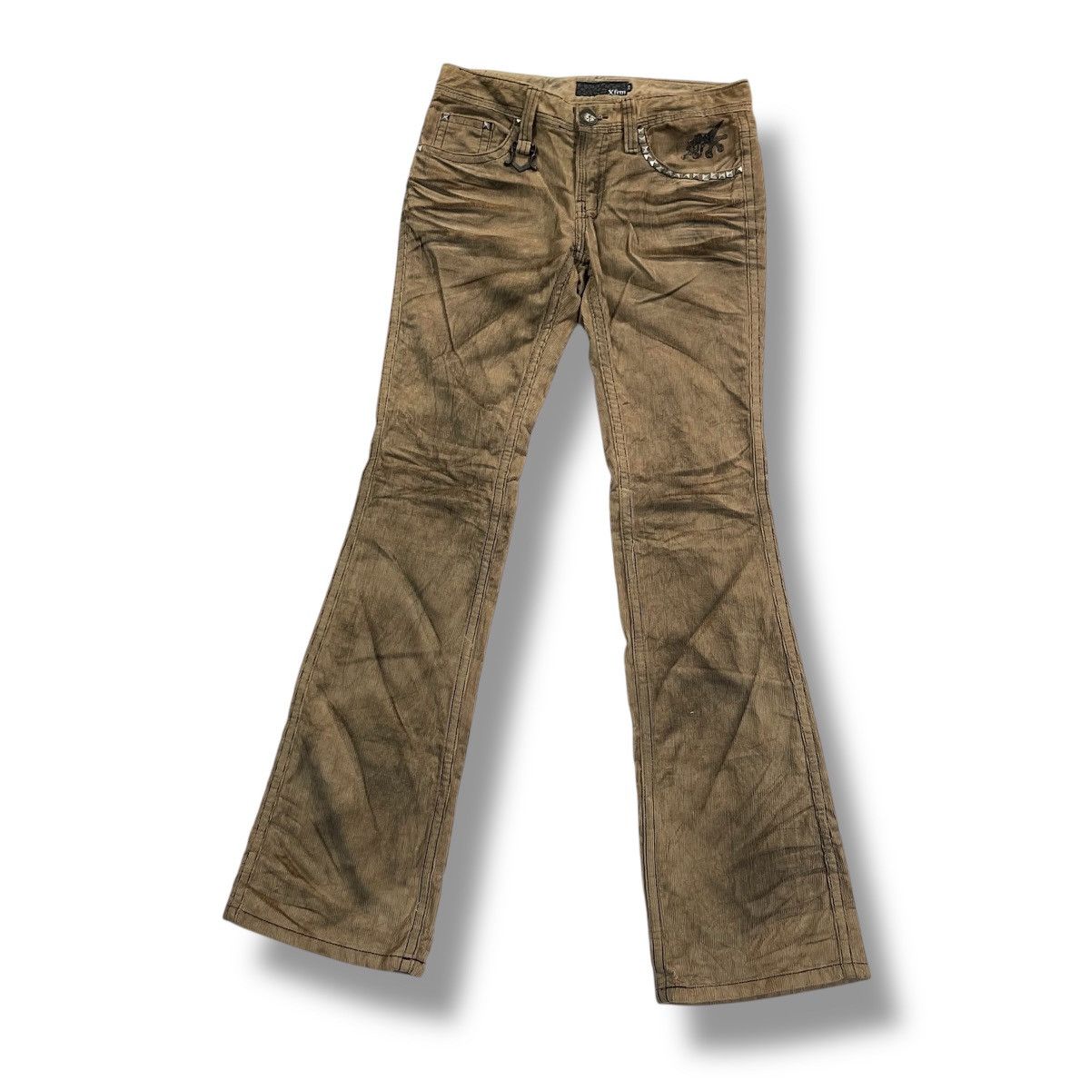 GOSTAR DE FUGA Xfrm Claw Mark Raw Motif Corduroy Pant Size US 29 - 1 Thumbnail