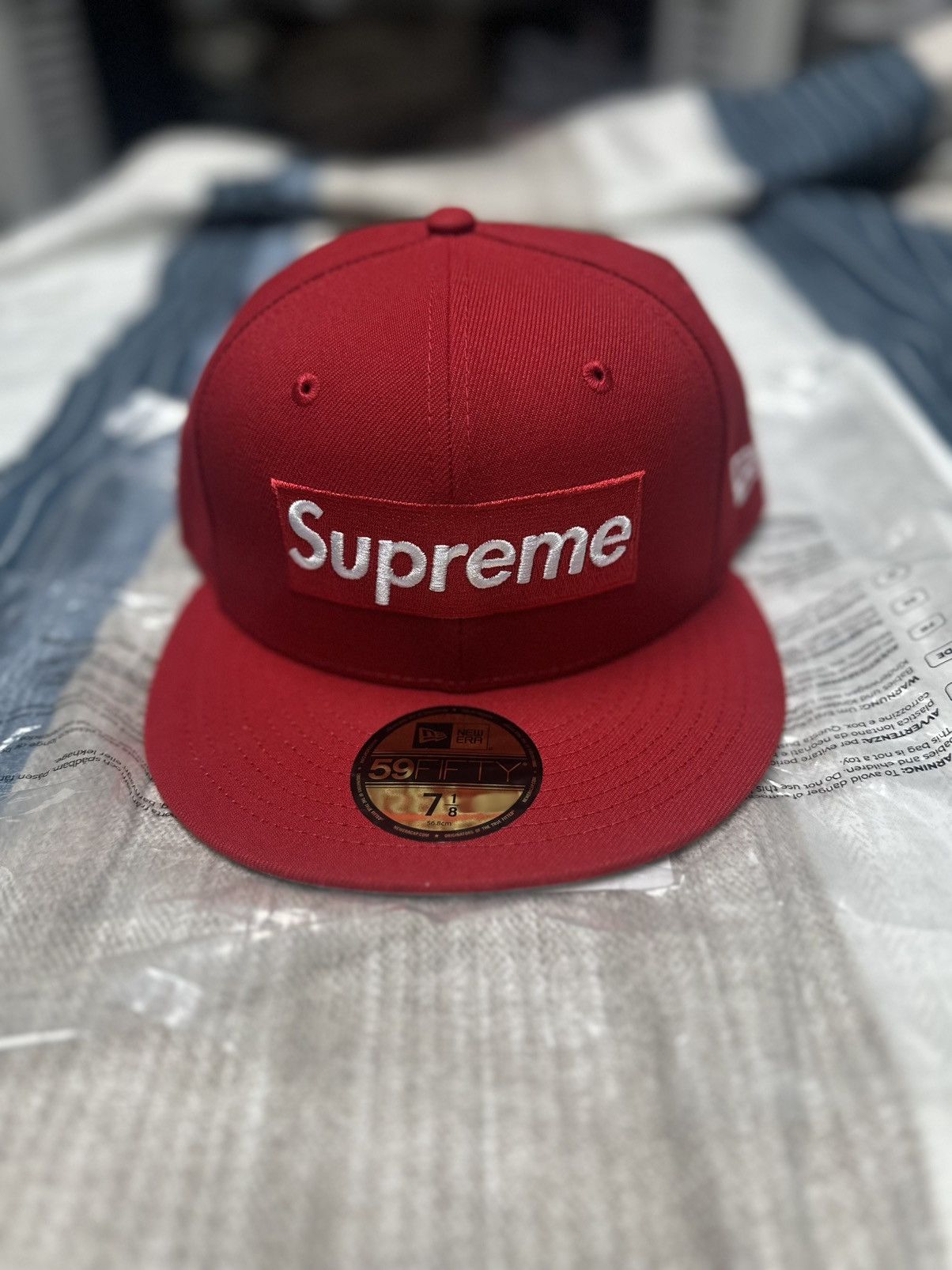 New Era × Supreme Supreme Gonz New Era Box Logo Cap Gray Size 7 1