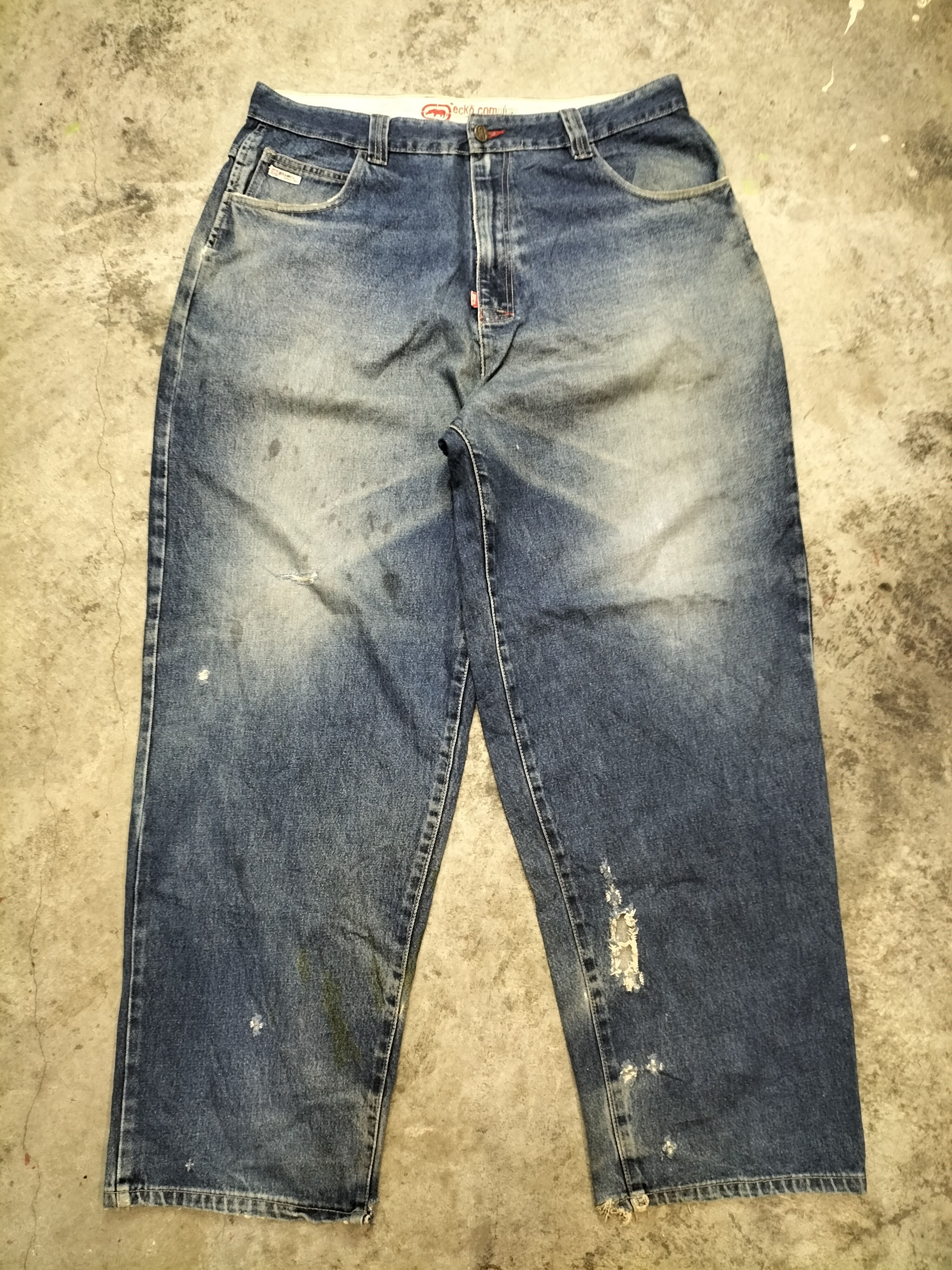 Ecko Unltd. Ecko SZ 40 Denim Ripped Jeans Size US 38 / EU 54 - 1 Thumbnail