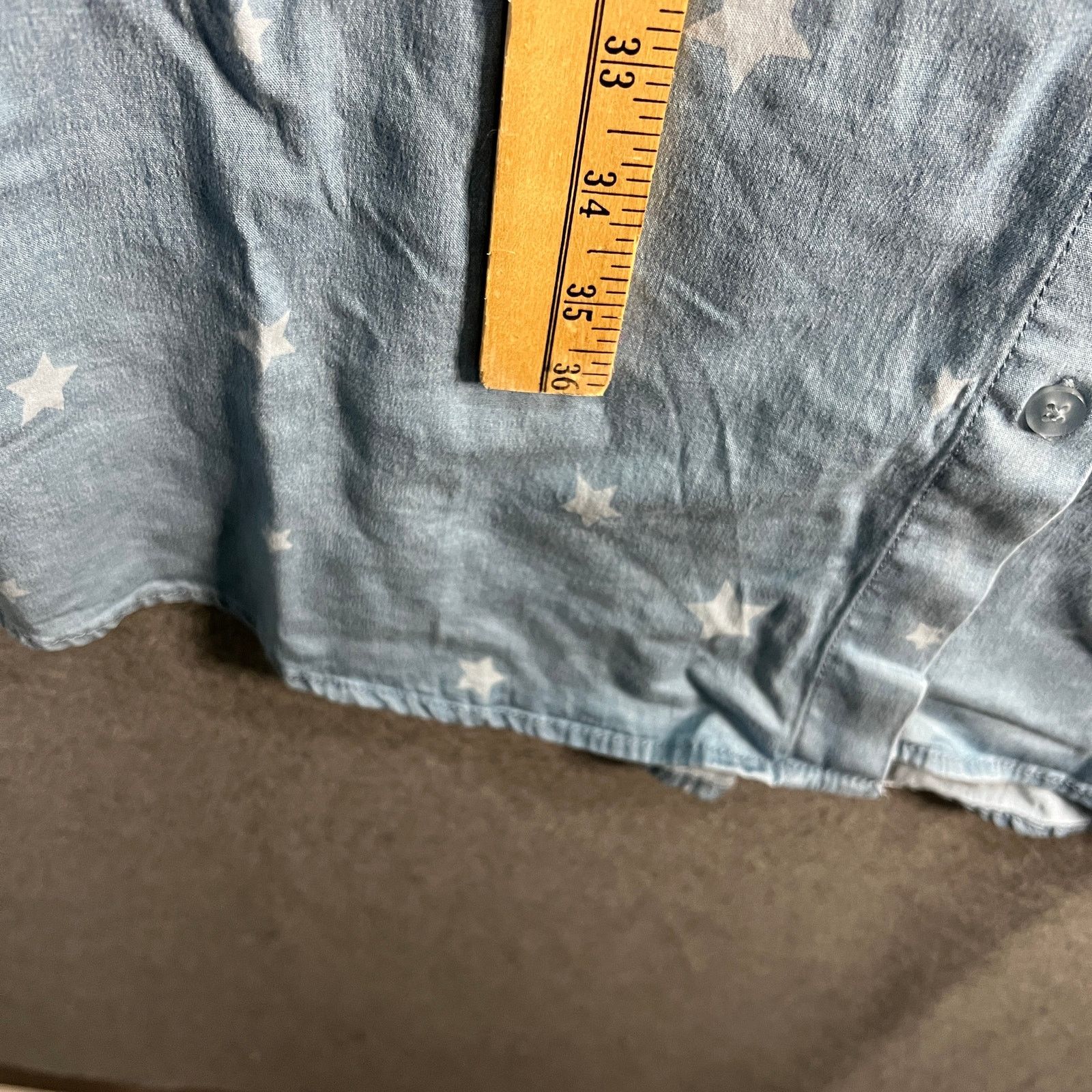 Denim & Co. Denim & Co. Stretch Lyocell Star Print Short-Sleeve Size M / US 6-8 / IT 42-44 - 6 Thumbnail