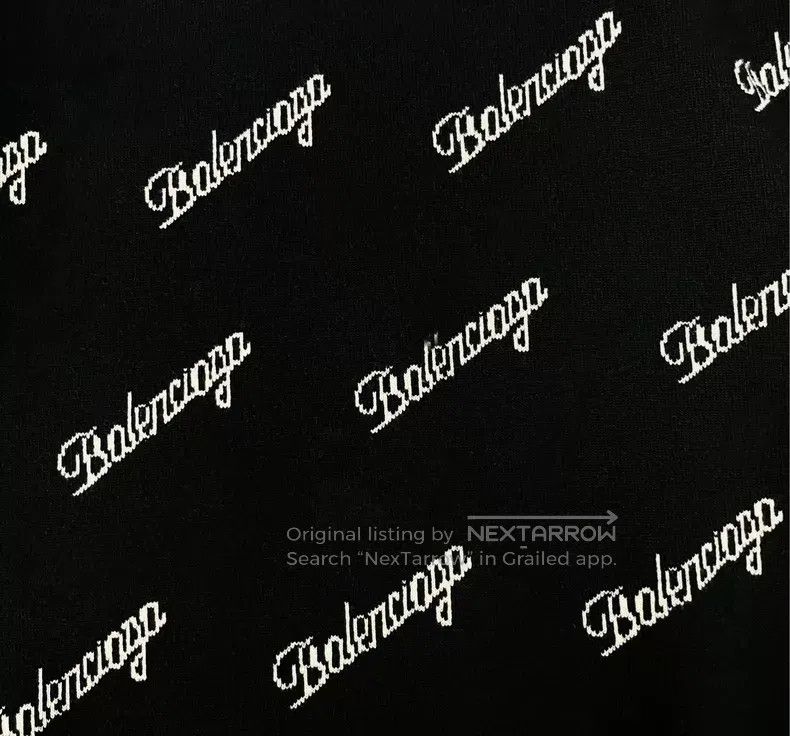 Balenciaga Balenciaga Black knitted sweater with lettering logo Size US XS / EU 42 / 0 - 5 Thumbnail