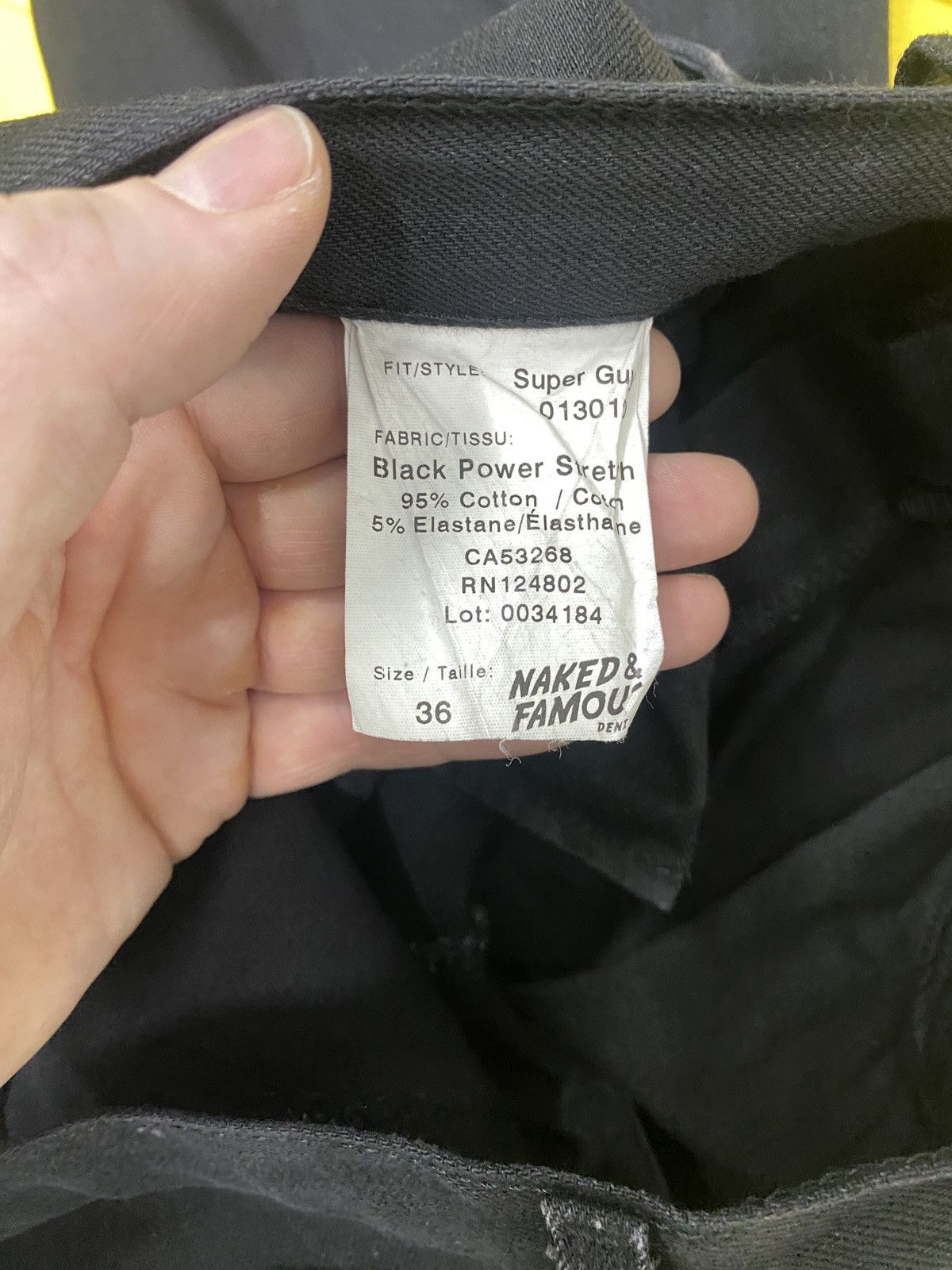 Naked & Famous Super Guy Black Skinny Jeans Size US 35 - 9 Thumbnail