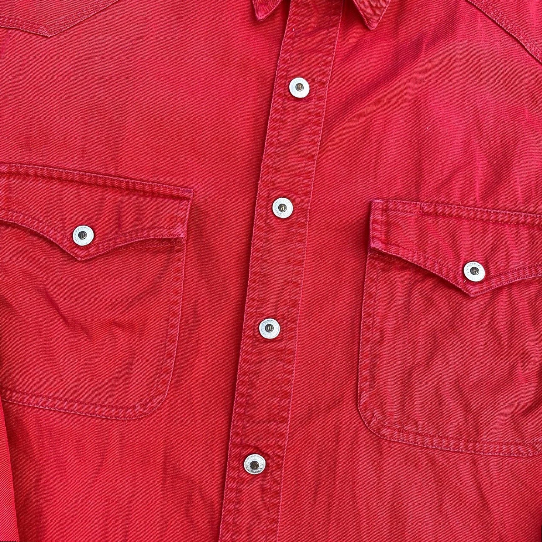 Vintage Resistol Rodeo Gear Shirt Mens Large Red Long Sleeve Western Cowboy Snap Shirt Size US L / EU 52-54 / 3 - 2 Thumbnail