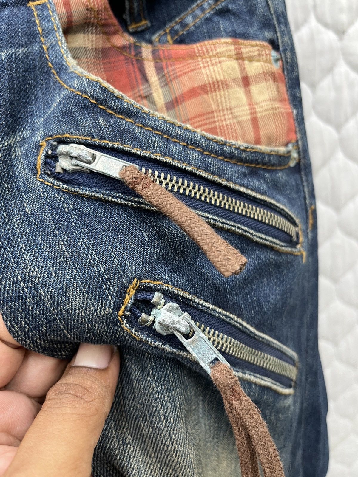 Japanese Brand 🔥🔥🔥ARCHIVE WILD KHAKIS DOUBLE WAIST DENIM Size US 33 - 10 Thumbnail
