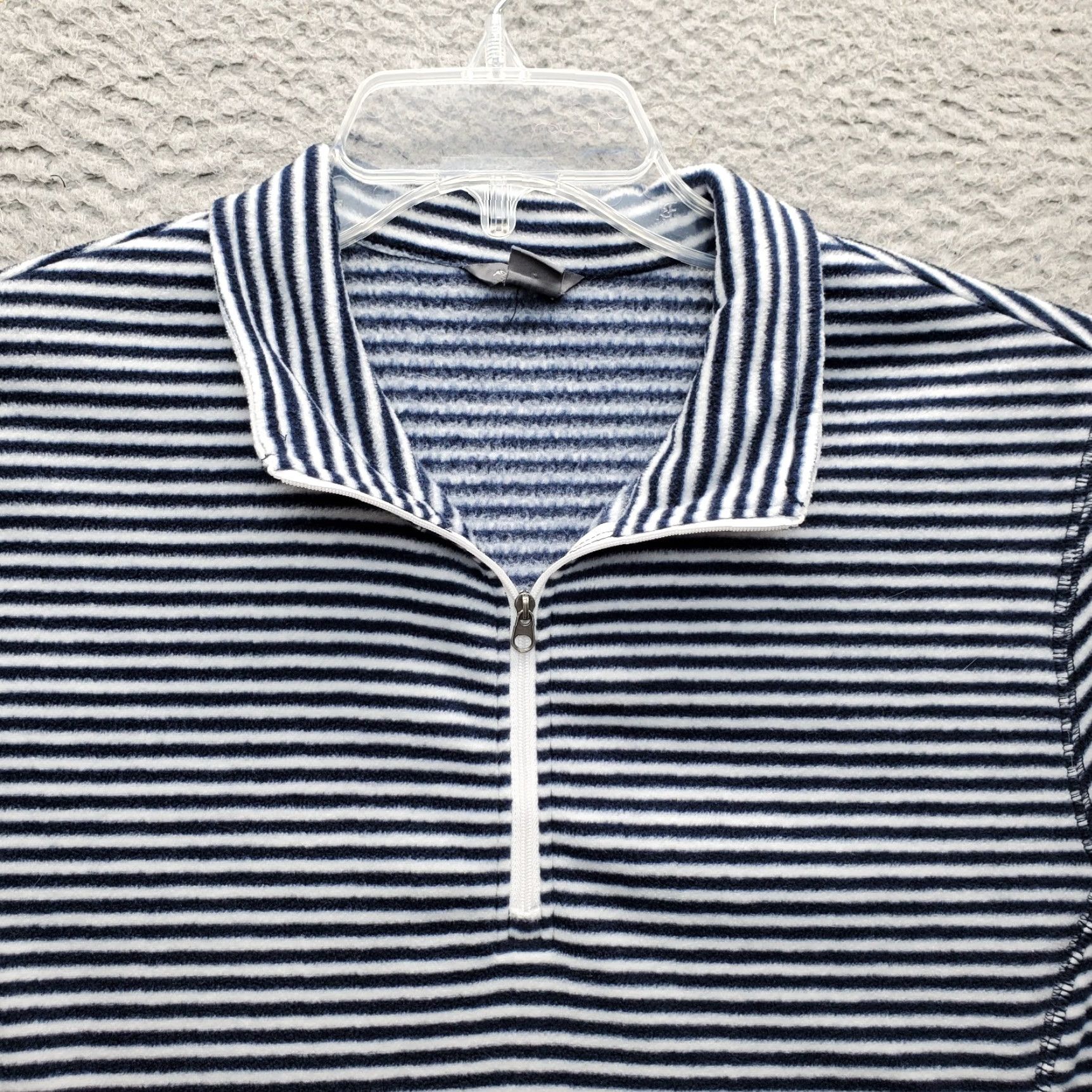Eddie Bauer Eddie Bauer Women XL Multicolor Striped 1/4 Zip Pullover Fleece Mock Neck Long Sleeve Size XL / US 12-14 / IT 48-50 - 7 Thumbnail