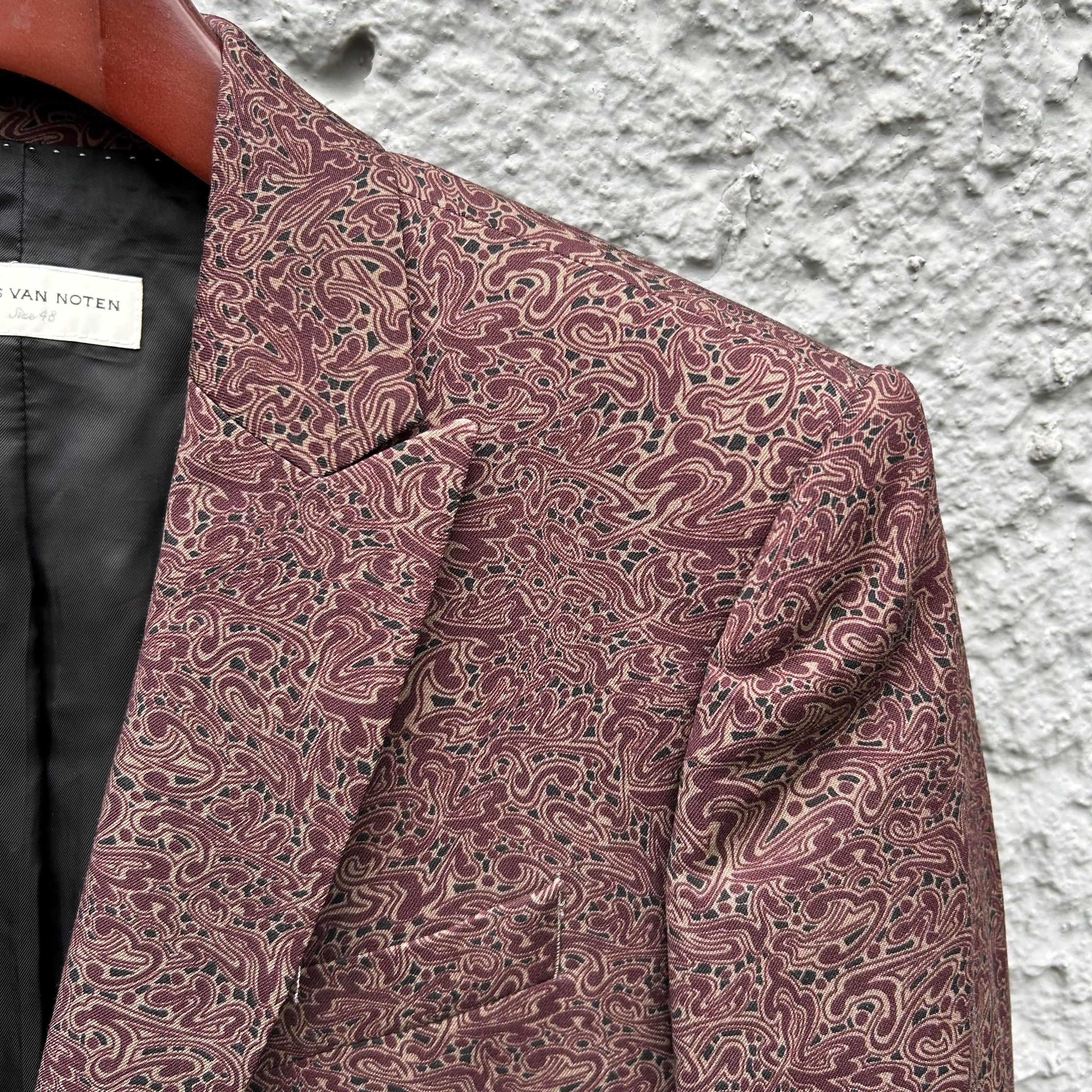 Dries Van Noten Dries van Noten Red Patterned Blazer Jacket Size 48R - 5 Thumbnail