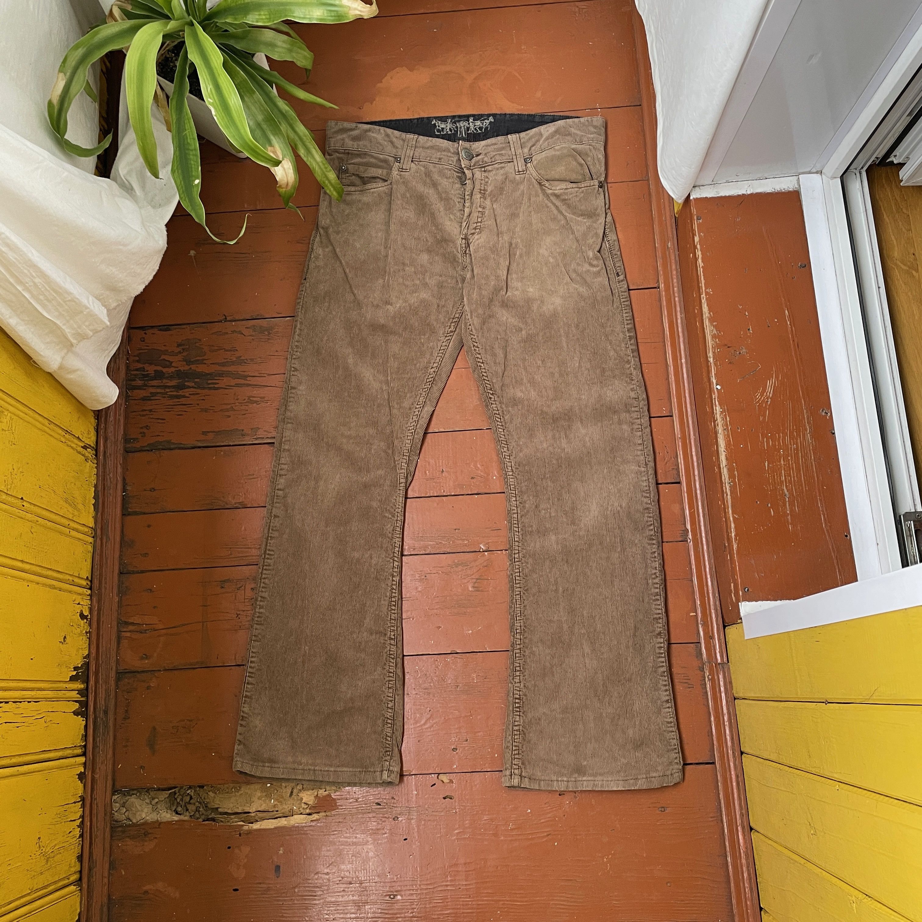 Levi's Levi's corduroy bobcut Baggy Pants spider patern Art y2k Size US 33 - 10 Thumbnail