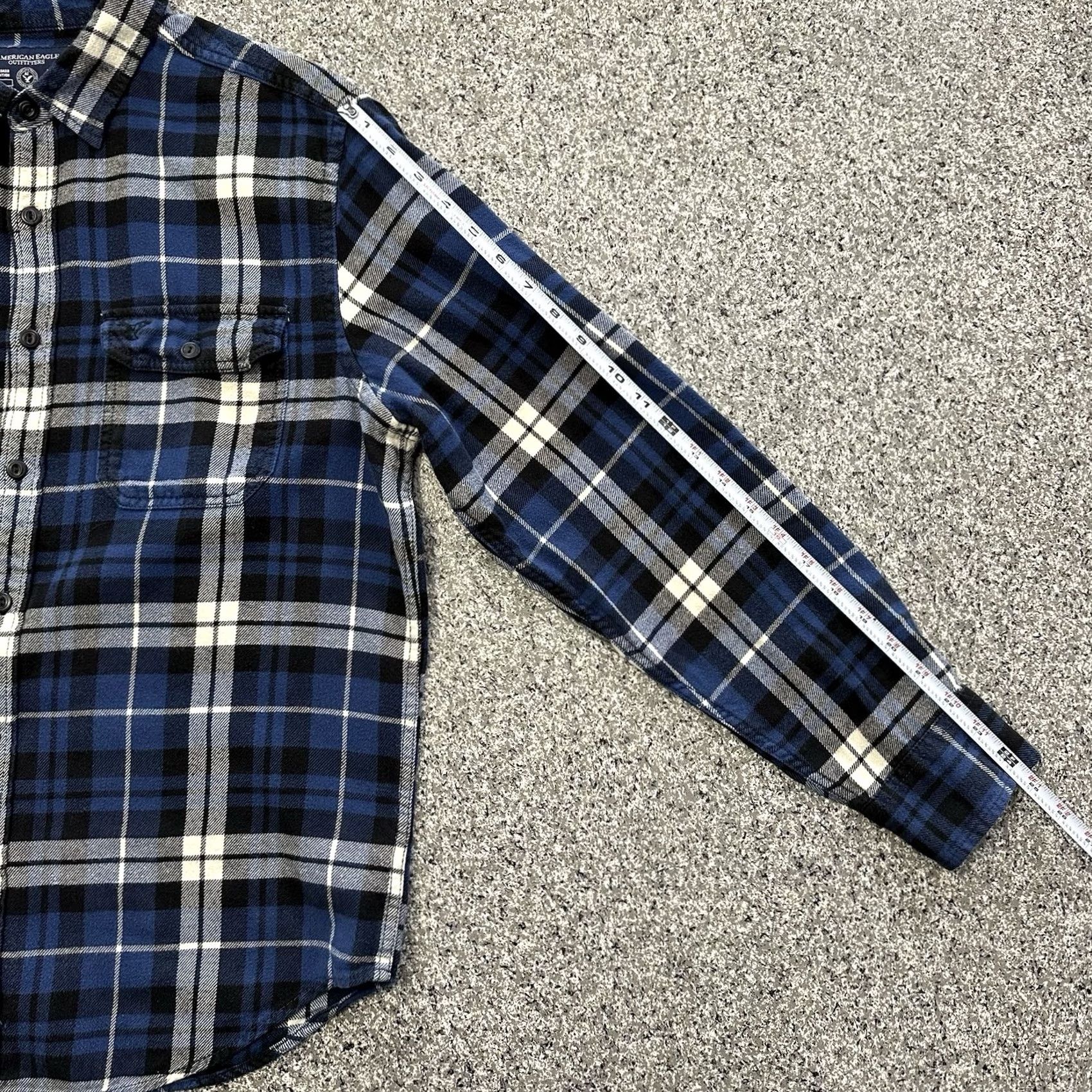 American Eagle Outfitters American Eagle Outfitters Flannel Shirt Mens L Blue AE Athletic Regular Fit Button-Up Casual Shirt Size US L / EU 52-54 / 3 - 6 Thumbnail