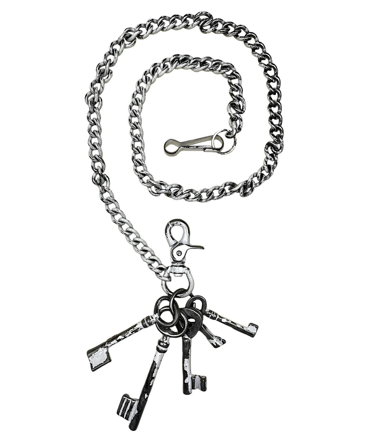 Undercover SS06 Undercover Key Ring Painted Silver Wallet Chain
