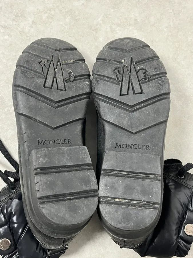 Moncler 2000s Moncler Black Leather Puffer Boots Size US 9 / EU 42 - 7 Thumbnail