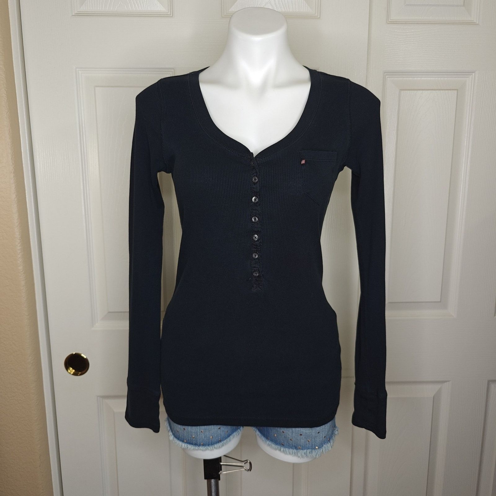 Ralph Lauren Vintage 90s Polo Jeans Company Ralph Lauren ribbed Henley M Size M / US 6-8 / IT 42-44 - 1 Thumbnail