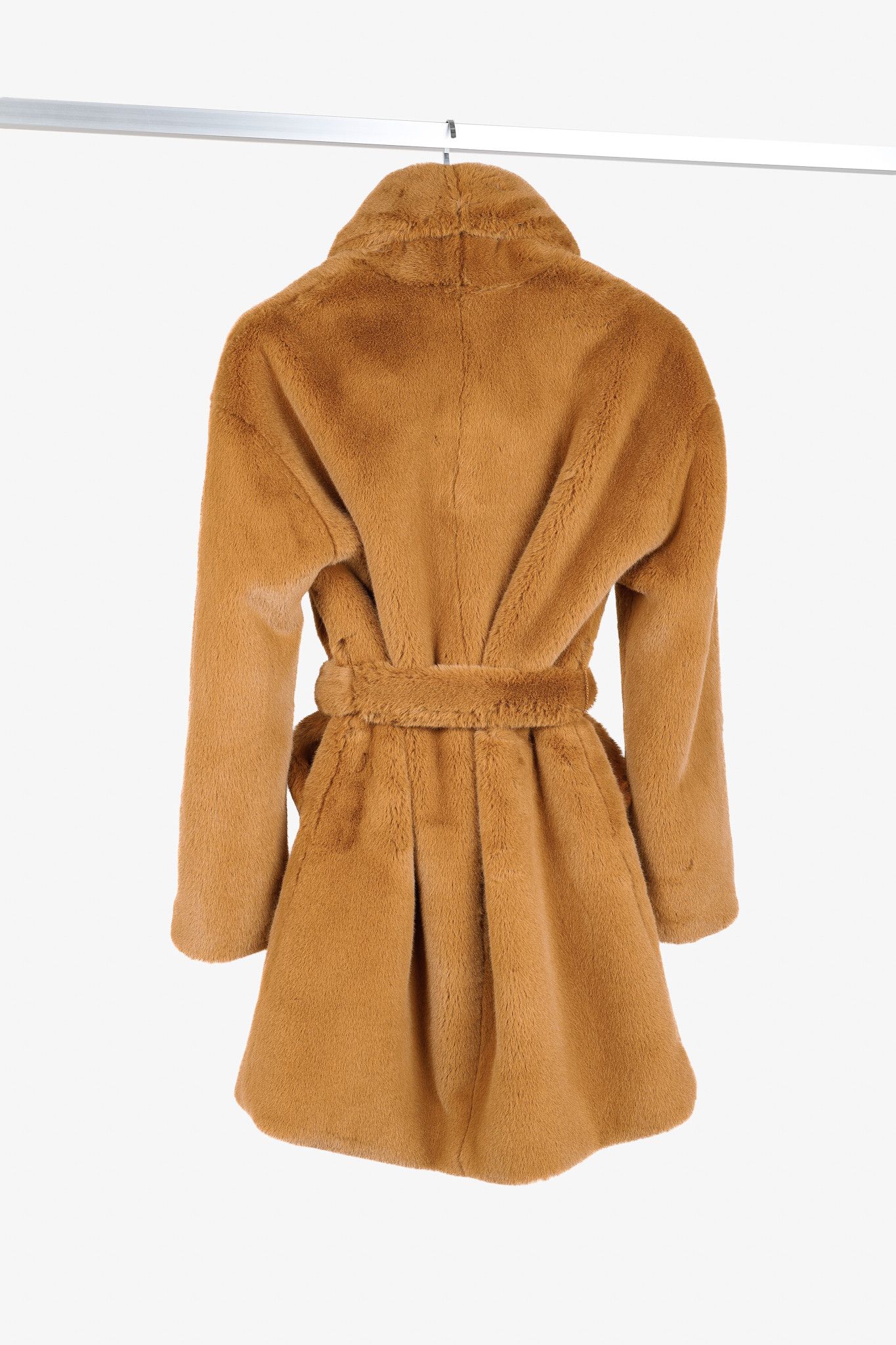 Rag & Bone Rag & Bone Bijou Camel Belted Faux Fur Coat Size S / US 4 / IT 40 - 2 Thumbnail