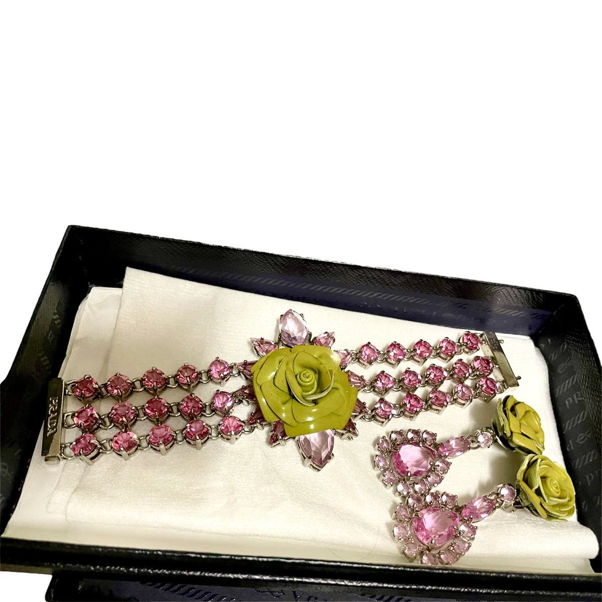 Prada Prada Rose Bracelet and Earrings Set Size ONE SIZE - 3 Thumbnail