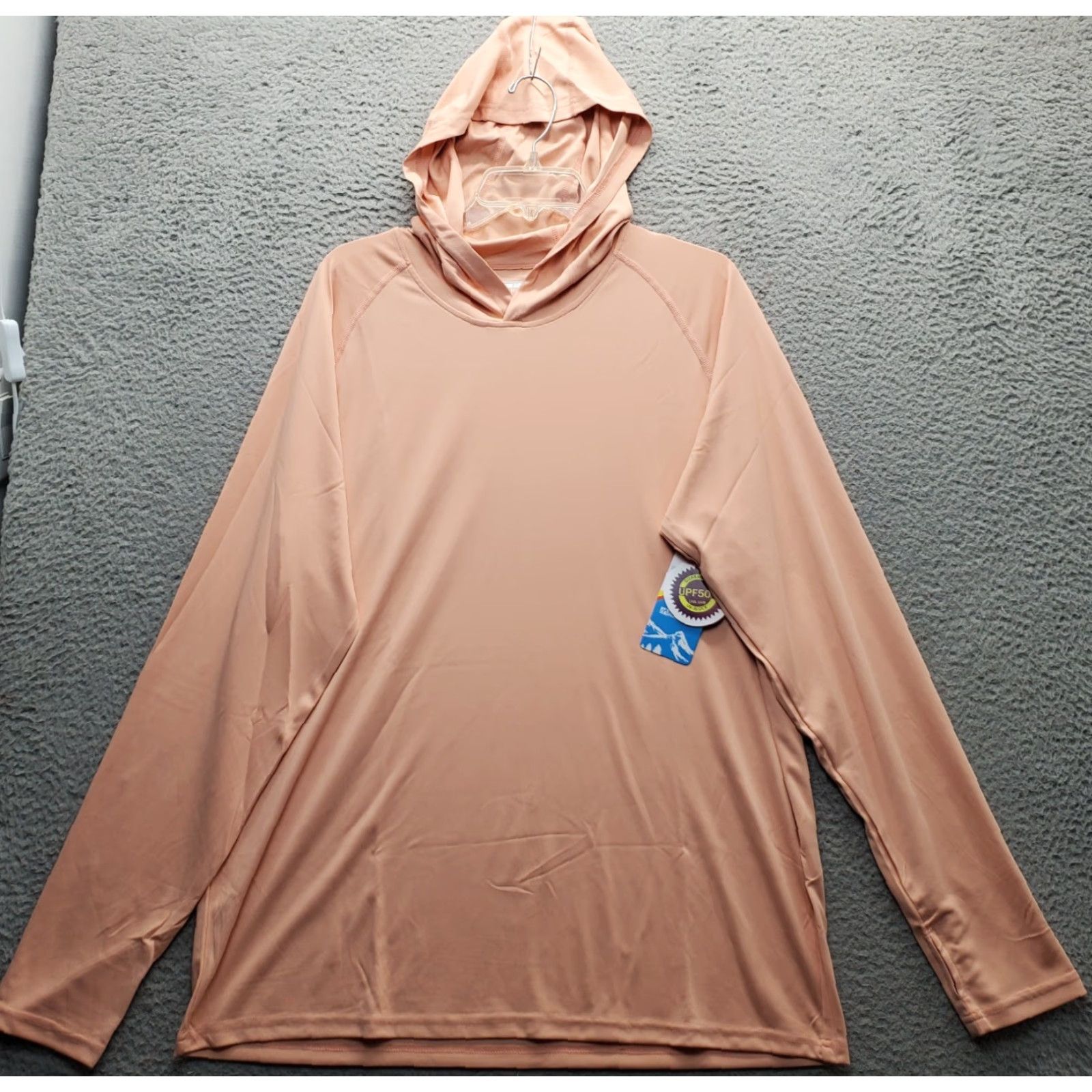 Vintage Magcomsen Golf Hoodie Mens XL Salmon Thumb Hole Sleeve Stretch Pullover UPF 50+ Hoodie Mens XL Salmon Stretch Breathable Hooded Pullover Golf Shirt Size US XL / EU 56 / 4 - 2 Thumbnail