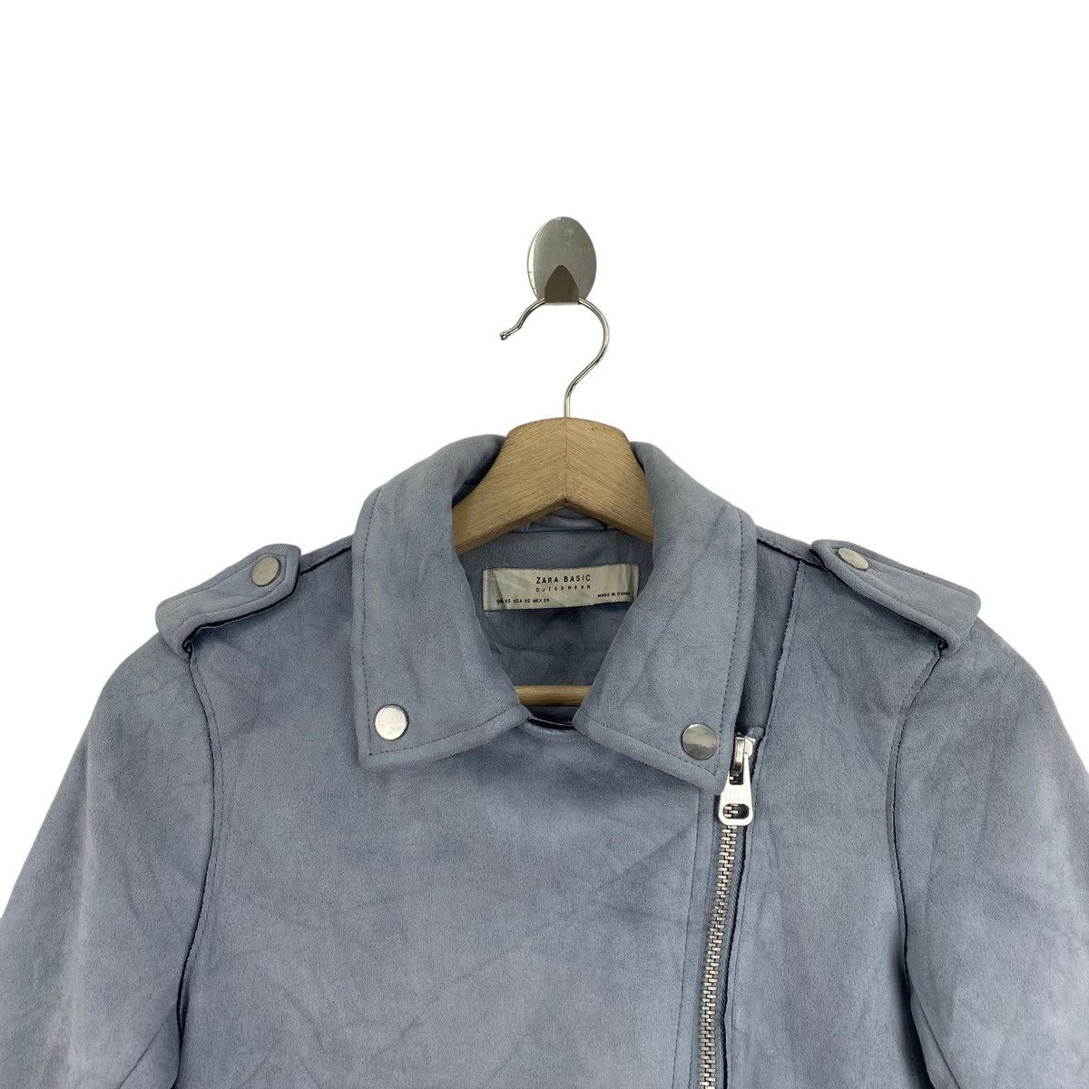 Zara ZARA BASIC Outerwear Perfecto Multi Pockets Motorcycle Grey Size US XS / EU 42 / 0 - 2 Thumbnail