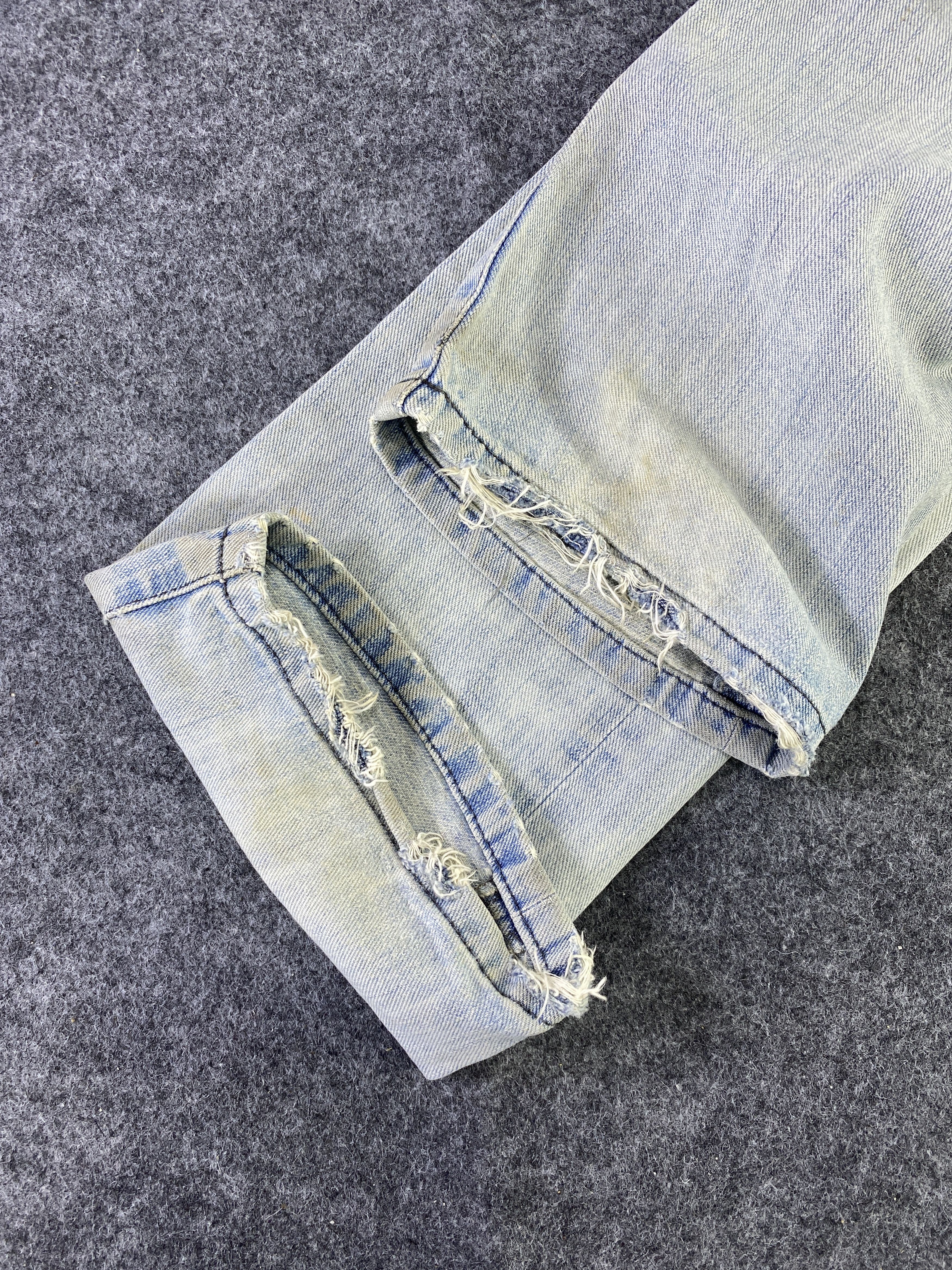 Lee Vintage Lee Low Waisted Distressed Jeans - J893 Size 30" / US 8 / IT 44 - 14 Thumbnail