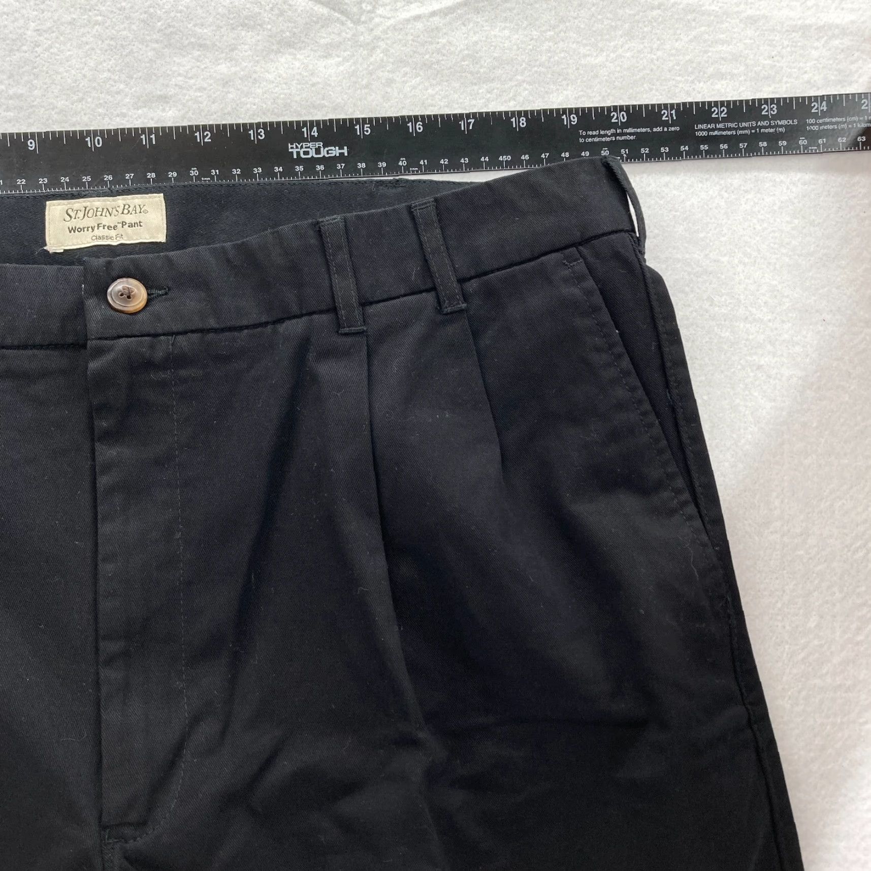 Vintage St. John's Bay Worry Free Pant Mens 40x30 Classic Fit Black Pleated Work Pants Size US 40 / EU 56 - 6 Thumbnail