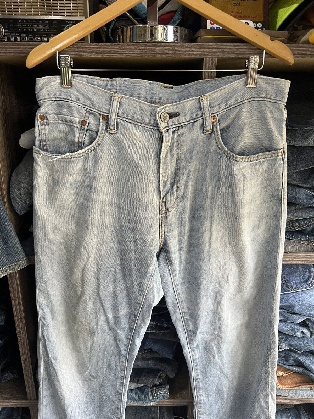 Levi's 🔥Vintage Levis 502 Distressed Denim Size US 35 - 4 Thumbnail