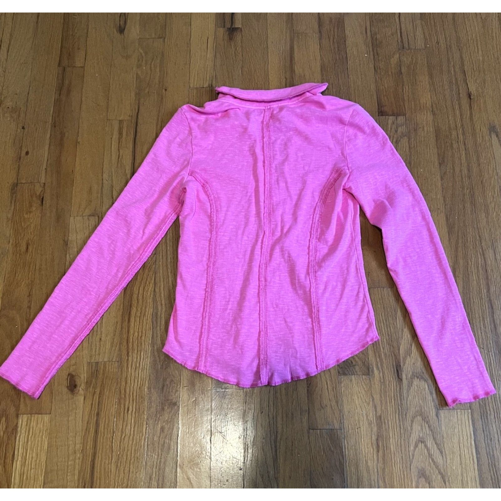 Vintage Pilcro Anthropologie Blouse Womens Pink Long Sleeve M Size M / US 6-8 / IT 42-44 - 2 Thumbnail