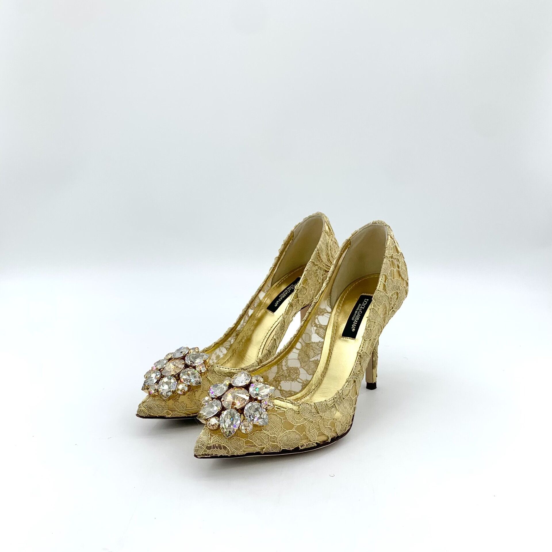 Dolce & Gabbana Dolce & Gabbana Gold Lowtop Sneakers 35 Women Size US 5 / IT 35 - 1 Thumbnail