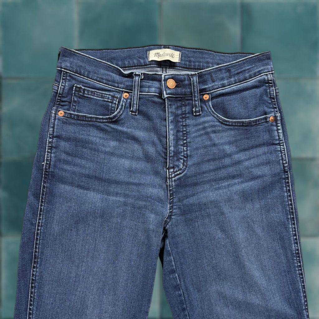 Madewell Madewell Jeans Womens 28 Blue Medium Wash Slim Mid-Rise Stovepipe Denim Small Business Pet Free Storage 5-Pocket Size 28" / US 6 / IT 42 - 1 Thumbnail