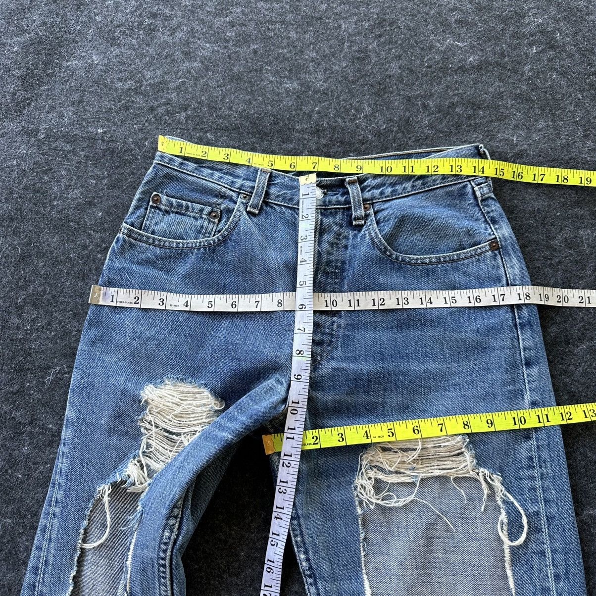 Levi's Vintage Levis 501 France Destroyed Denim 28x30 D633 Size US 28 / EU 44 - 10 Thumbnail