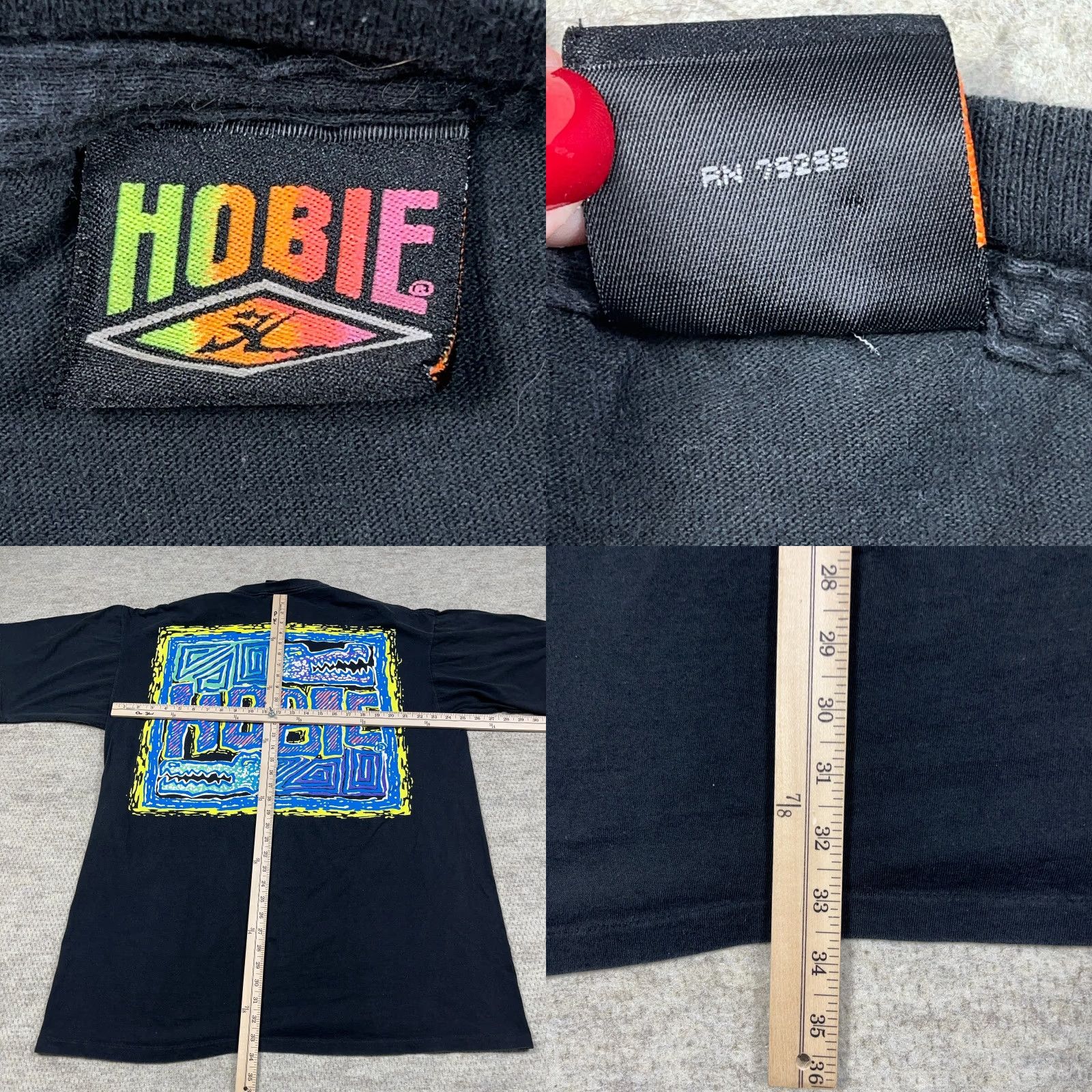 Vintage VINTAGE Hobie Shirt Men 3XL Black Pocket T Surfing 90s Single Stitch Size US XXL / EU 58 / 5 - 8 Thumbnail