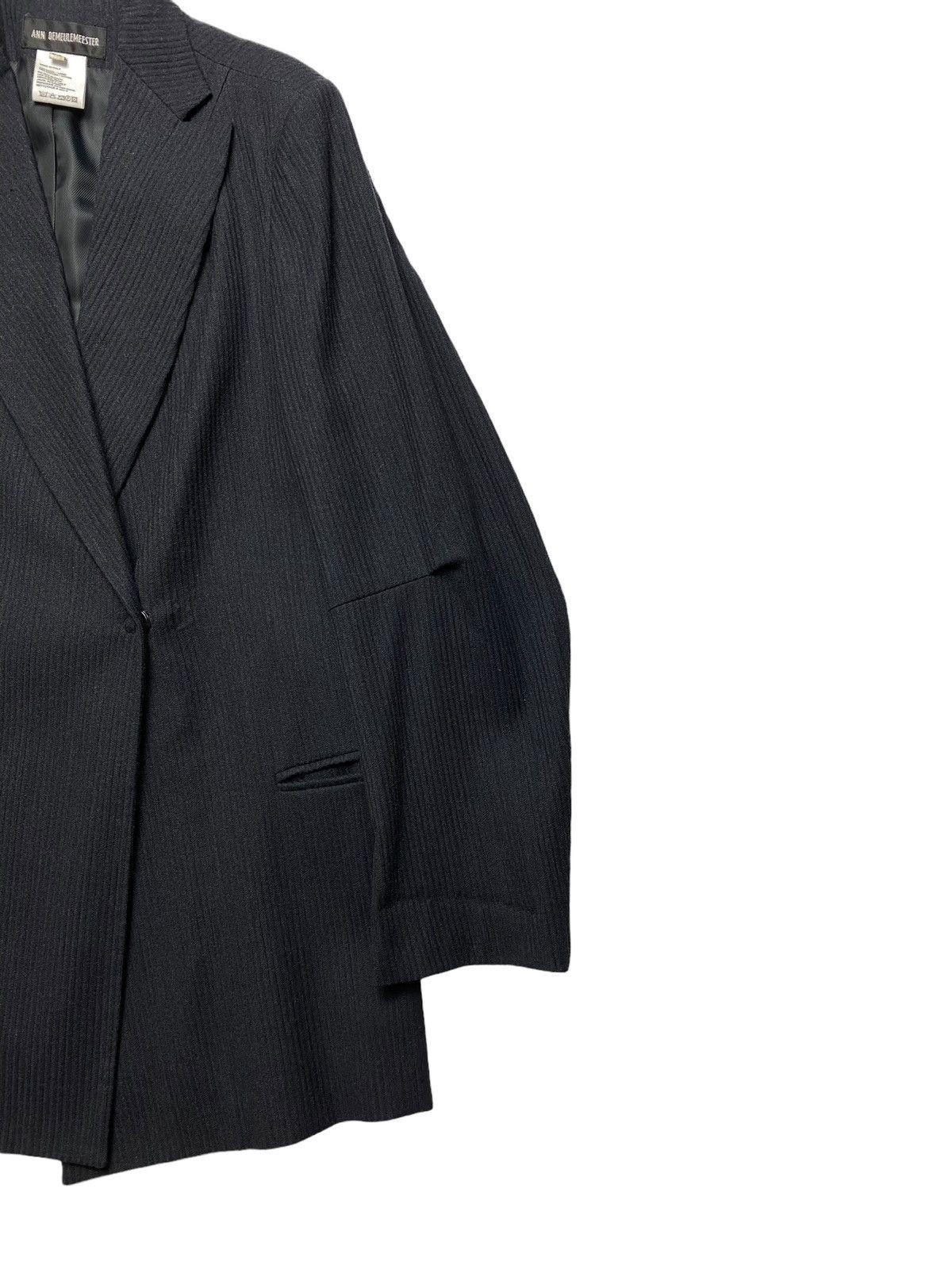 Ann Demeulemeester 🔥VERY RARE🔥 ANN DEMEULEMEESTER Black striped Suit blazer Size XS / US 0-2 / IT 36-38 - 3 Thumbnail