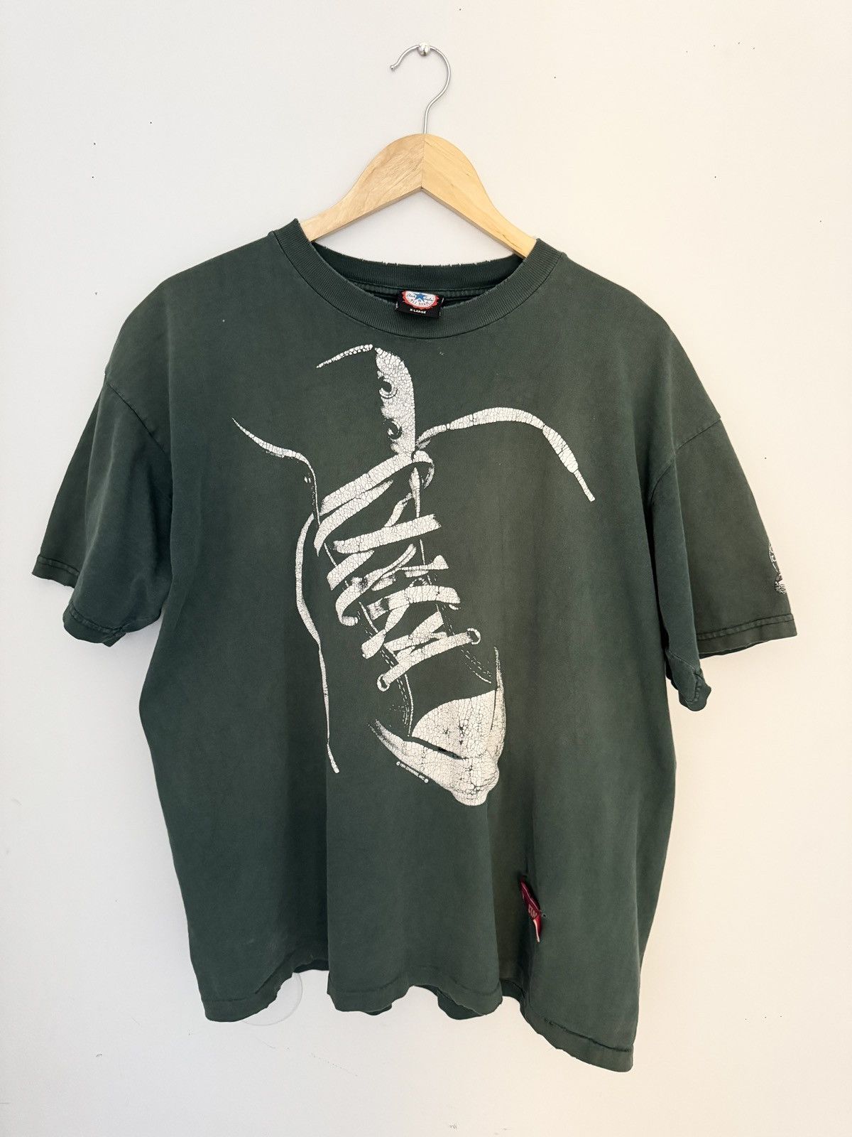 Converse × Vintage Vintage 90’s Converse Chuck Taylor High Graphic Tee Faded Size US XL / EU 56 / 4 - 1 Thumbnail