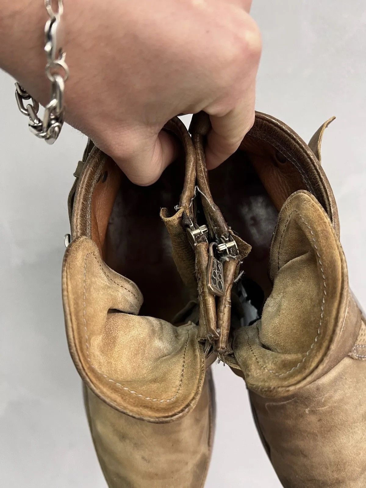 A.S.98 Vintage ankle chunky moto boots a.s. 98 belted guidi style Size US 8 / EU 41 - 7 Thumbnail