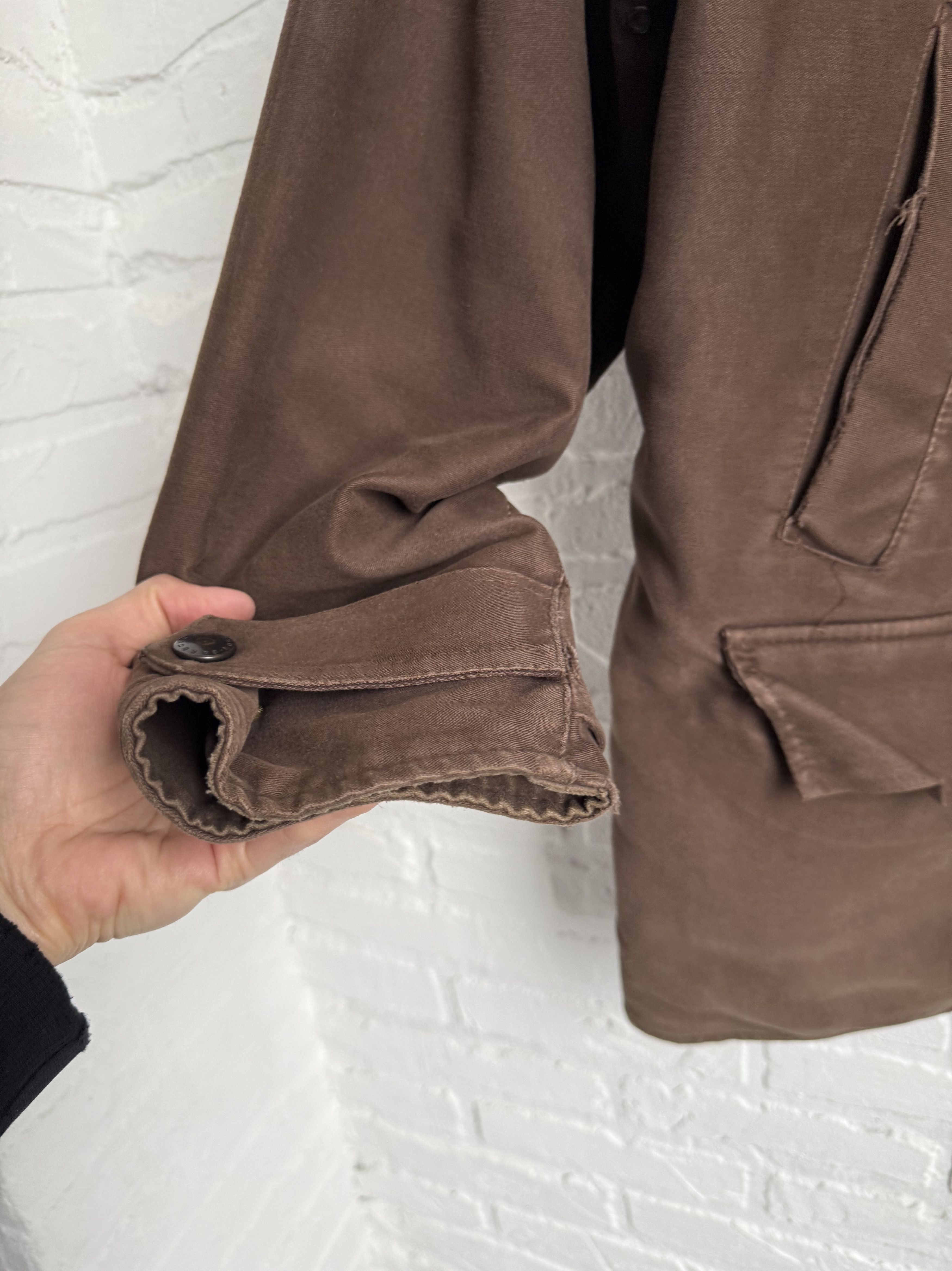Barbour Vintage Barbour A783 Moleskin Jacket Brown Leather Collar Size US L / EU 52-54 / 3 - 23 Thumbnail