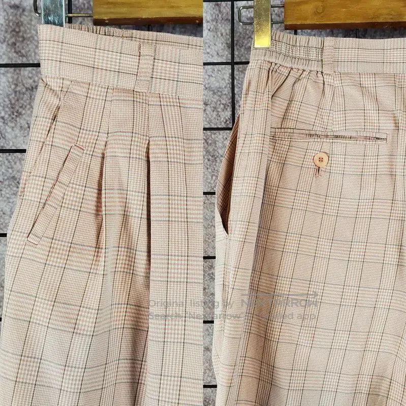 Dior Dior Pink Cotton Plaid Logo Leisure Pants . Size 23" - 3 Thumbnail