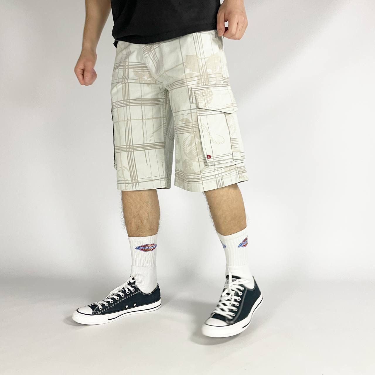 Other VINTAGE 👽 Quiksilver Flower Printed Cargo surfing Shorts Size US 30 / EU 46 - 1 Thumbnail