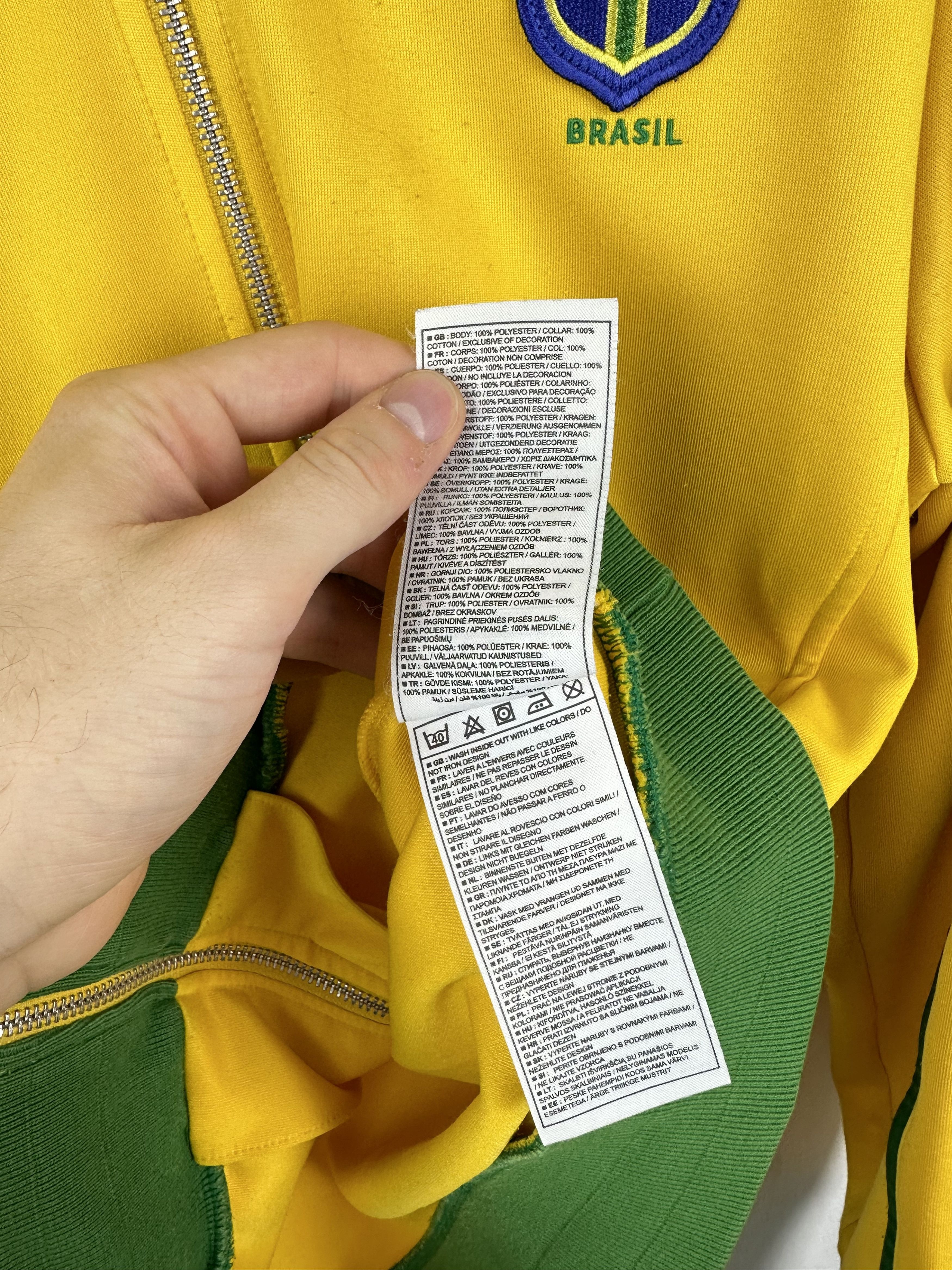 Nike × Vintage Vintage Nike Brazil Jacket Track Top Soccer Rare Size US M / EU 48-50 / 2 - 13 Thumbnail