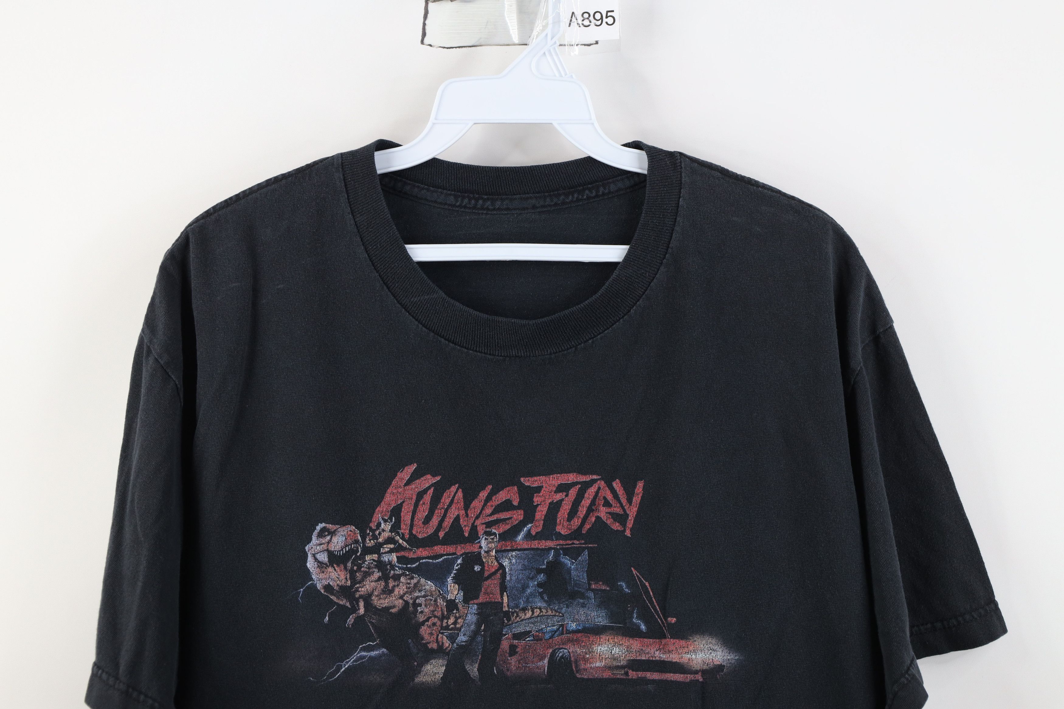 Vintage Vintage Y2K Kung Fury Movie Martial Arts T-Shirt Black Size US M / EU 48-50 / 2 - 2 Thumbnail