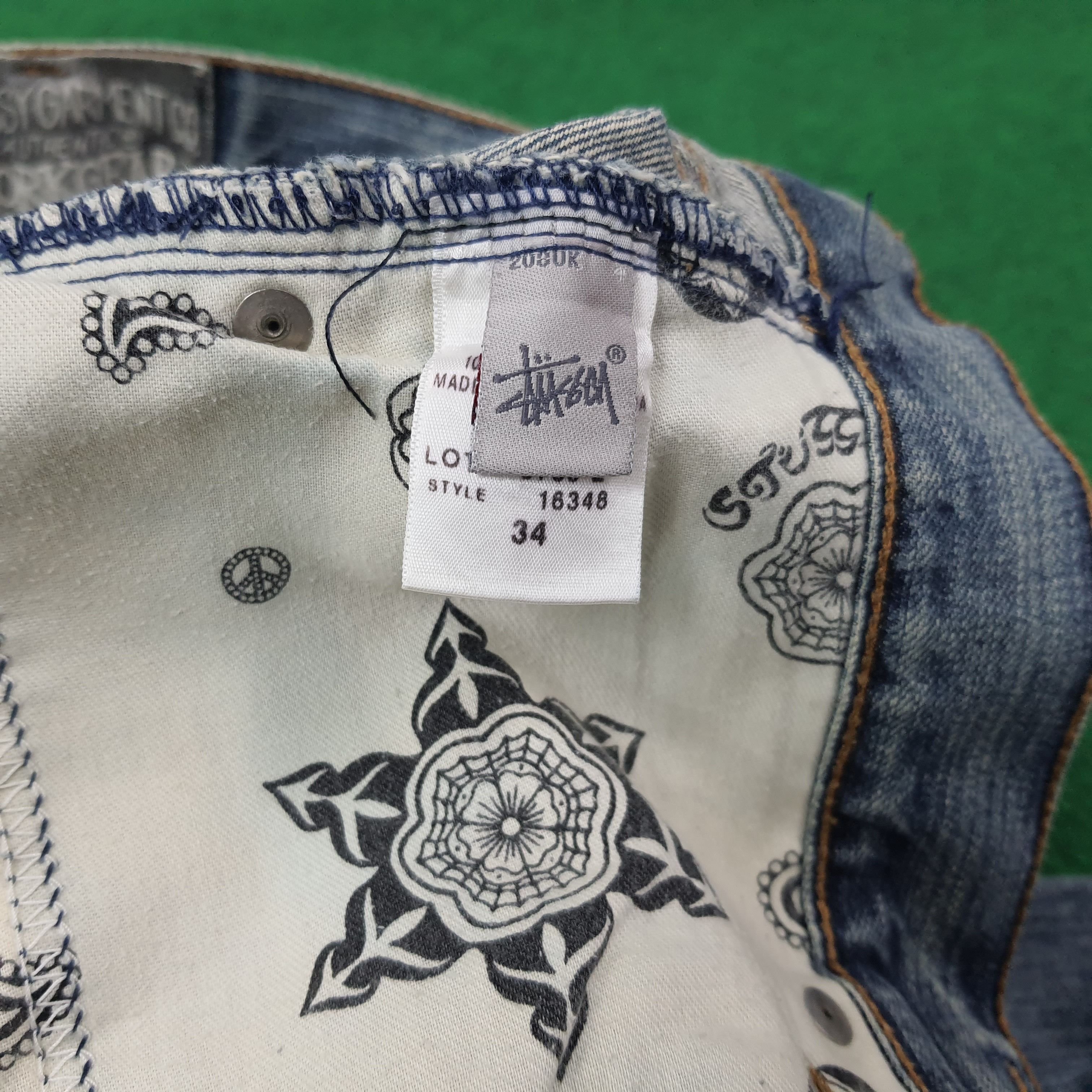 Stussy Vintage Stussy Authentic Workgear Custom Logo Jeans C228N11 Size US 35 - 10 Thumbnail