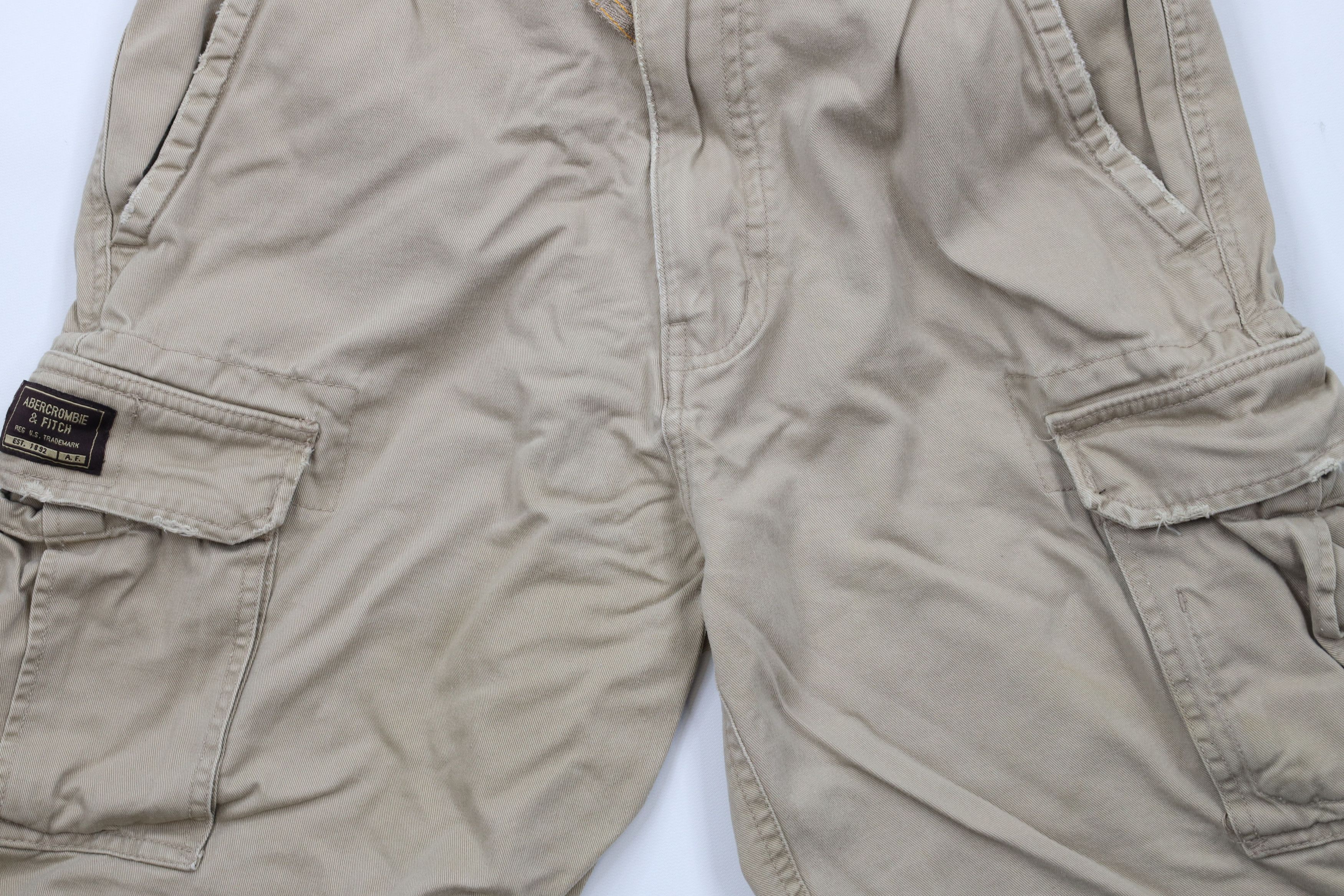 Abercrombie & Fitch × Vintage Vintage 90s Y2K Abercrombie & Fitch Heavyweight Cargo Shorts Size US 32 / EU 48 - 3 Thumbnail