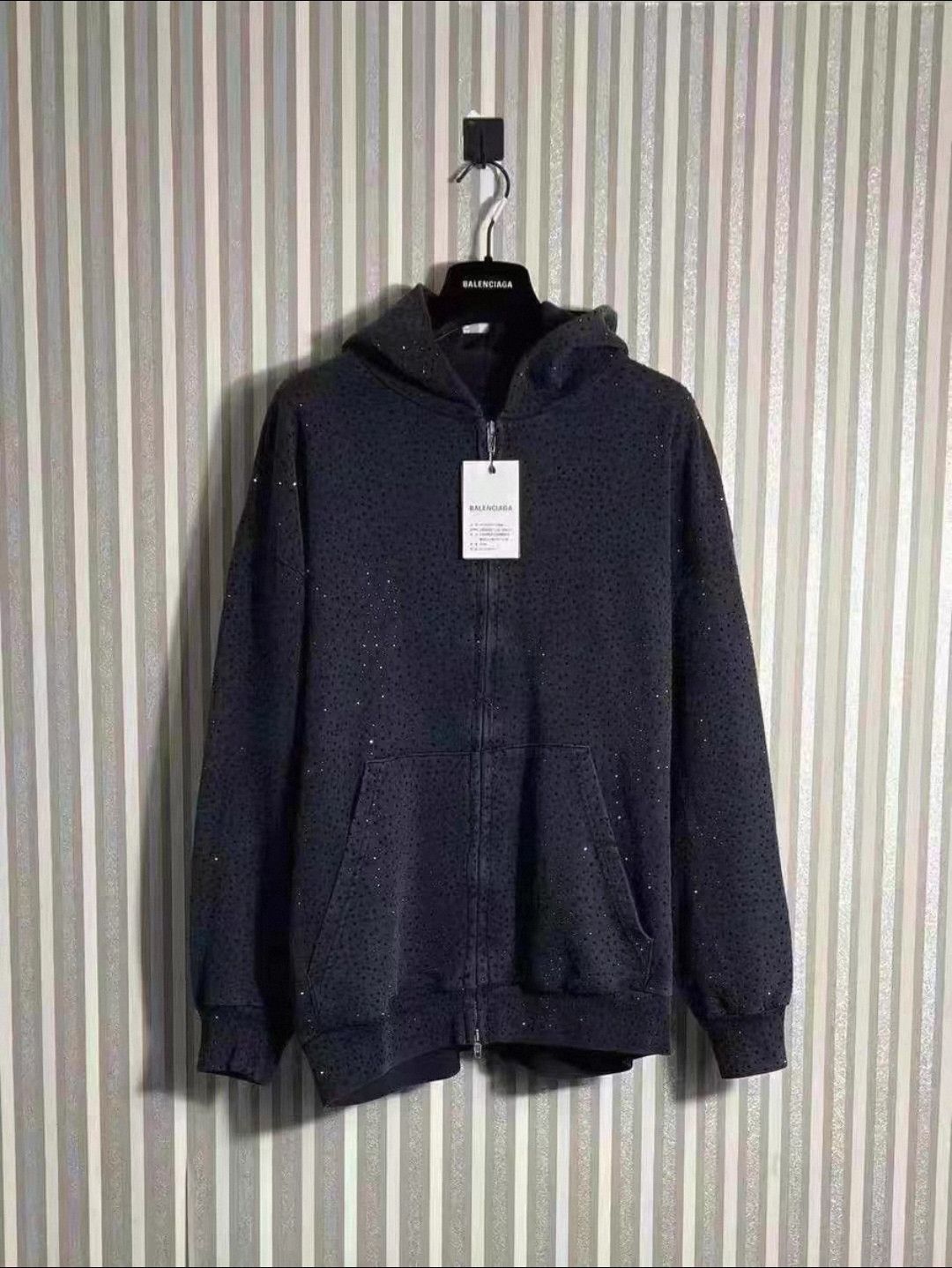 Balenciaga Balenciaga Crystal Zip Hoodie - dmc Size US S / EU 44-46 / 1 - 1 Thumbnail
