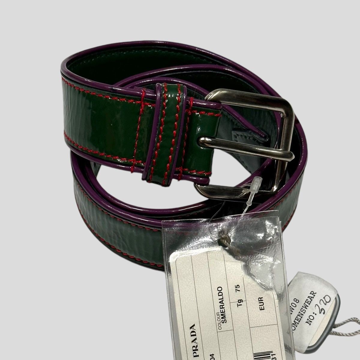 Prada Prada AW08 Vernice Patent Leather Buckle Belt - S Size ONE SIZE - 1 Thumbnail