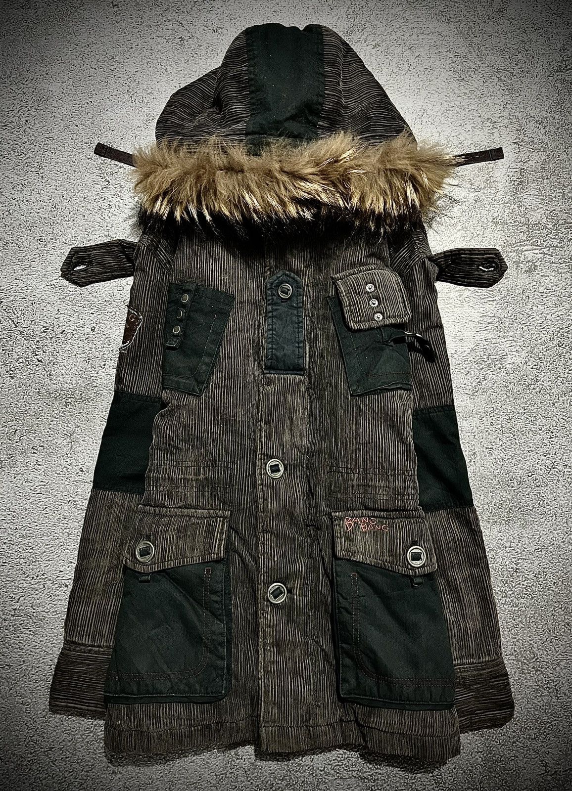 Japanese Bang Bang Bondage Corduroy Fur Jacket