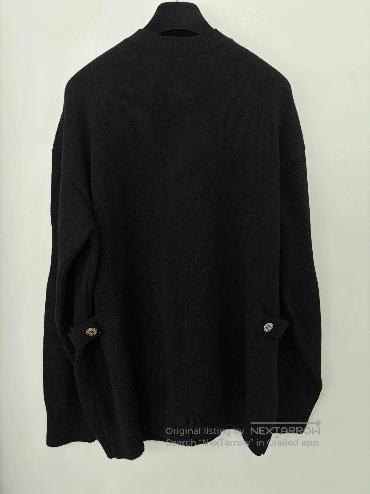 Chanel Chanel Black Knit Backpack Buckle Cardigan. Size US XL / EU 56 / 4 - 2 Thumbnail