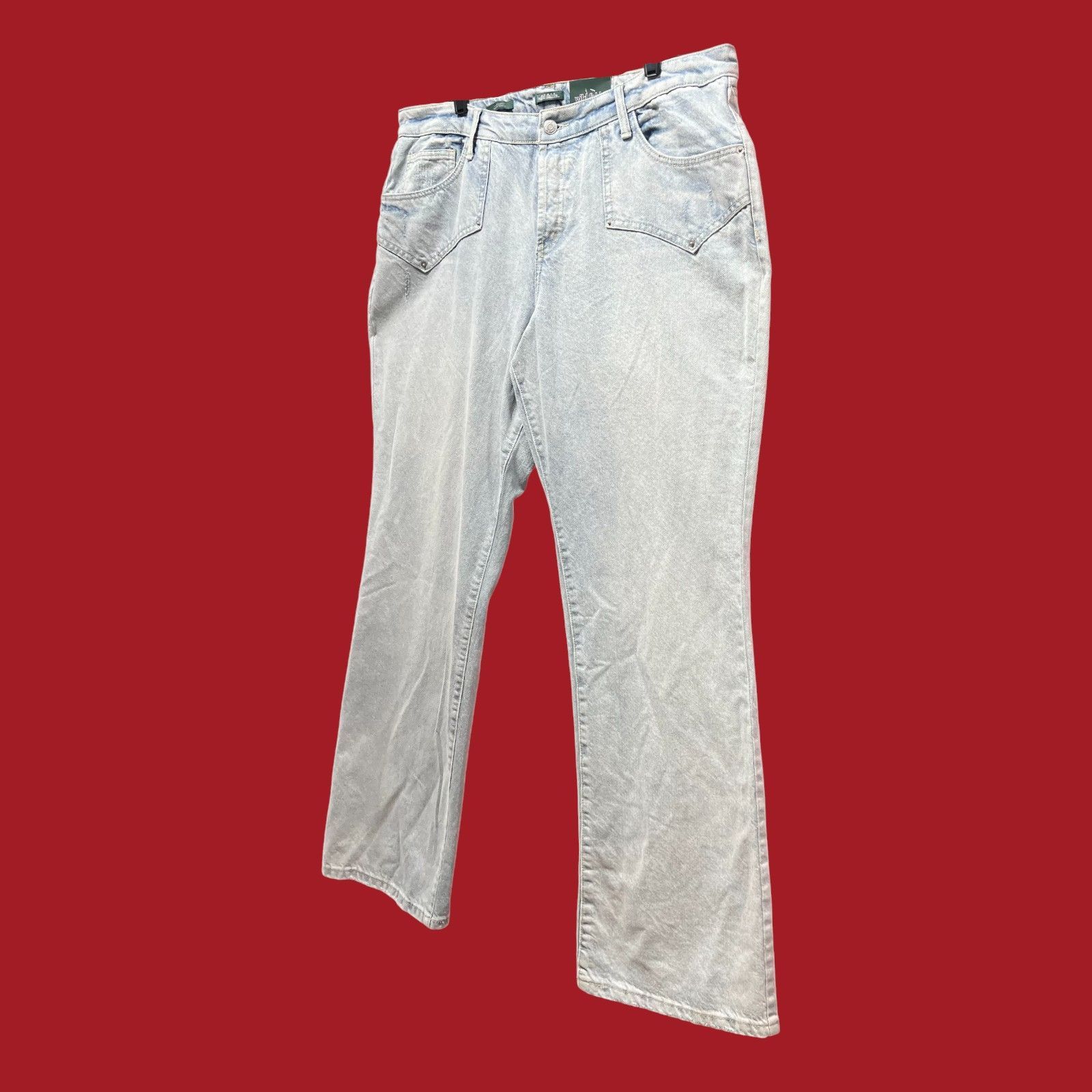 Other Wild Fable - Women's Low-Rise Bootcut Baggy Jeans - Light Bl Size 39" - 17 Thumbnail