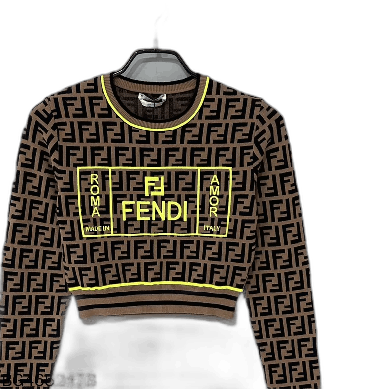 Fendi Embroidered Monogram Knit Sweater