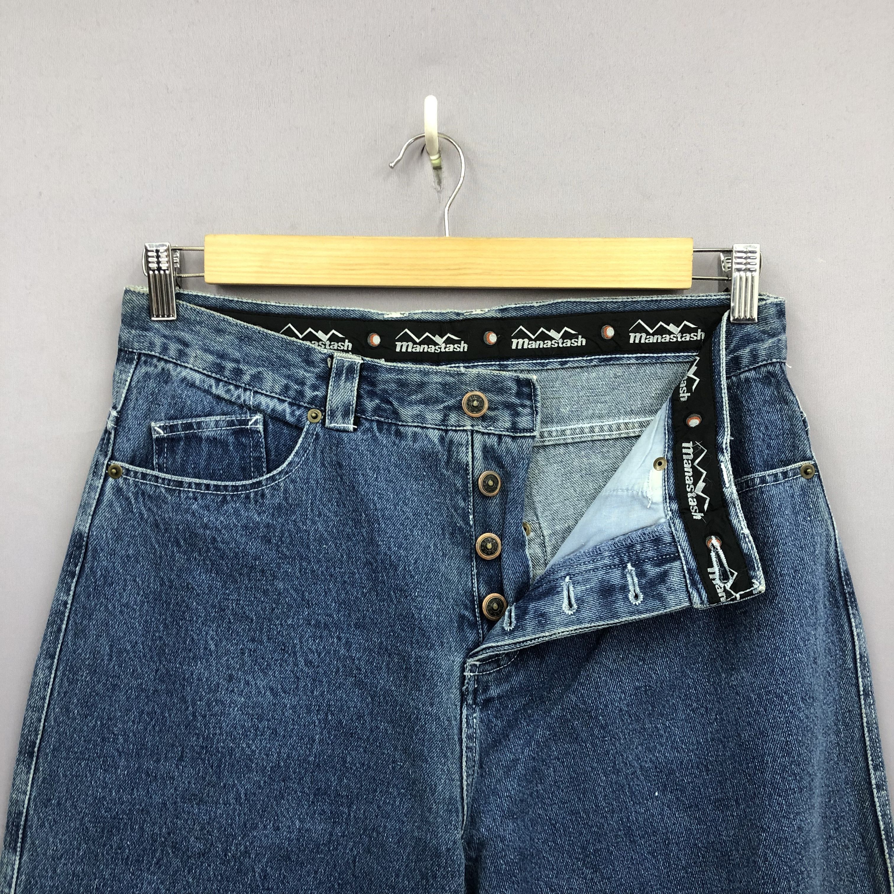 Jean Crazy Vintage Y2K Manastash Baggy Jeans Skater Faded Denim. Size US 32 / EU 48 - 6 Thumbnail