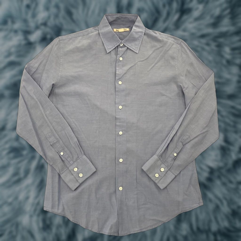 John Varvatos VINTAGE John Varvatos Shirt Mens Small Blue Cotton Long Sleeve Business Casual Party 90s Size US S / EU 44-46 / 1 - 1 Thumbnail